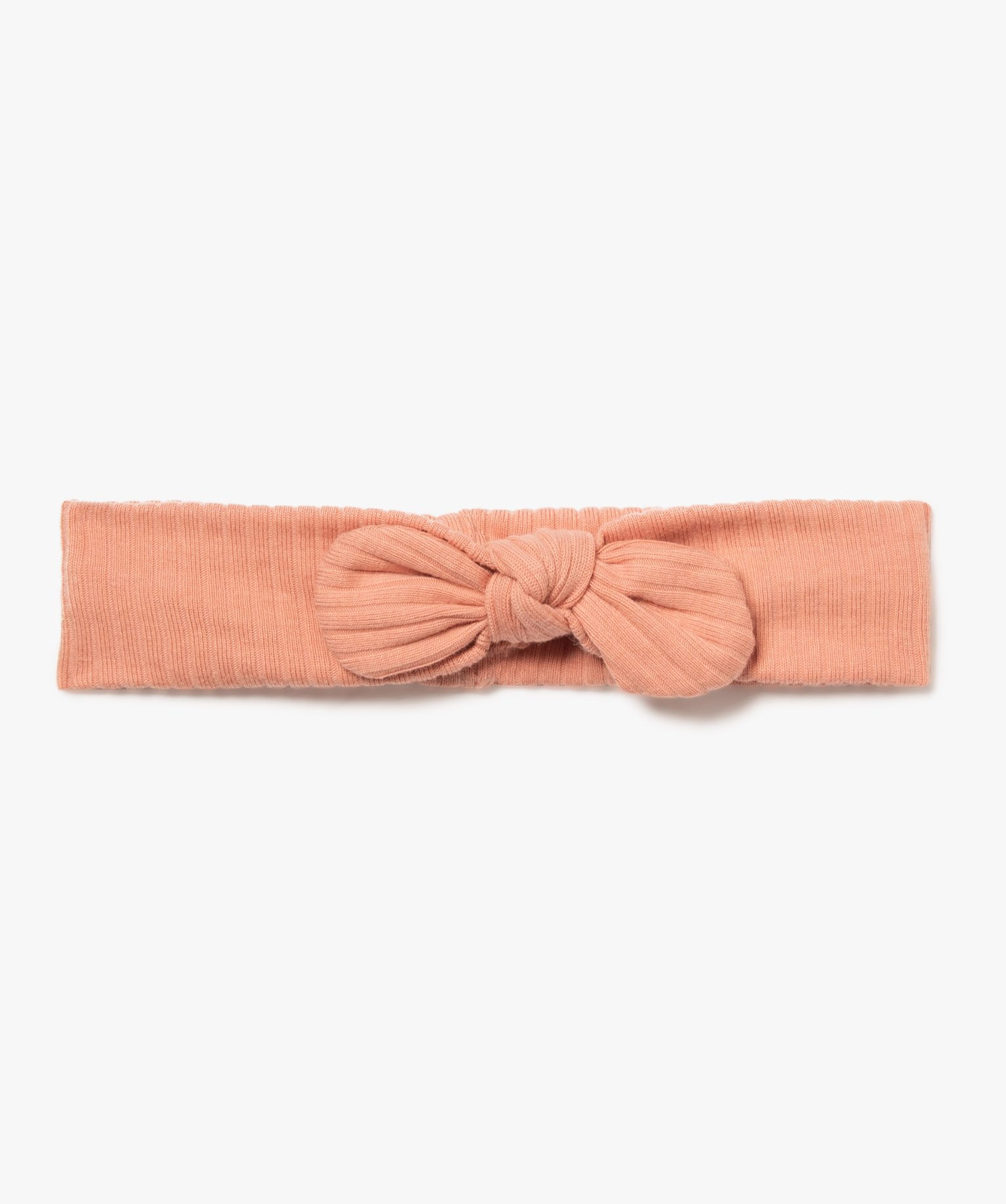 bandeau pour les cheveux en coton cotele bebe fille rose