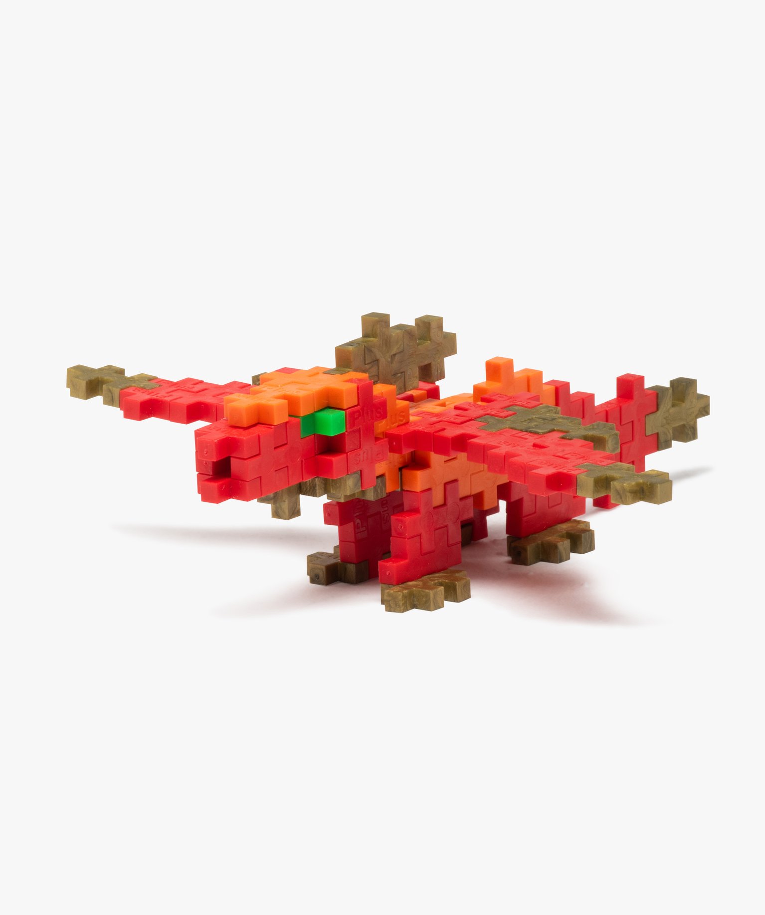 jeu de construction dragon tube de 100 pieces plus-plus rouge