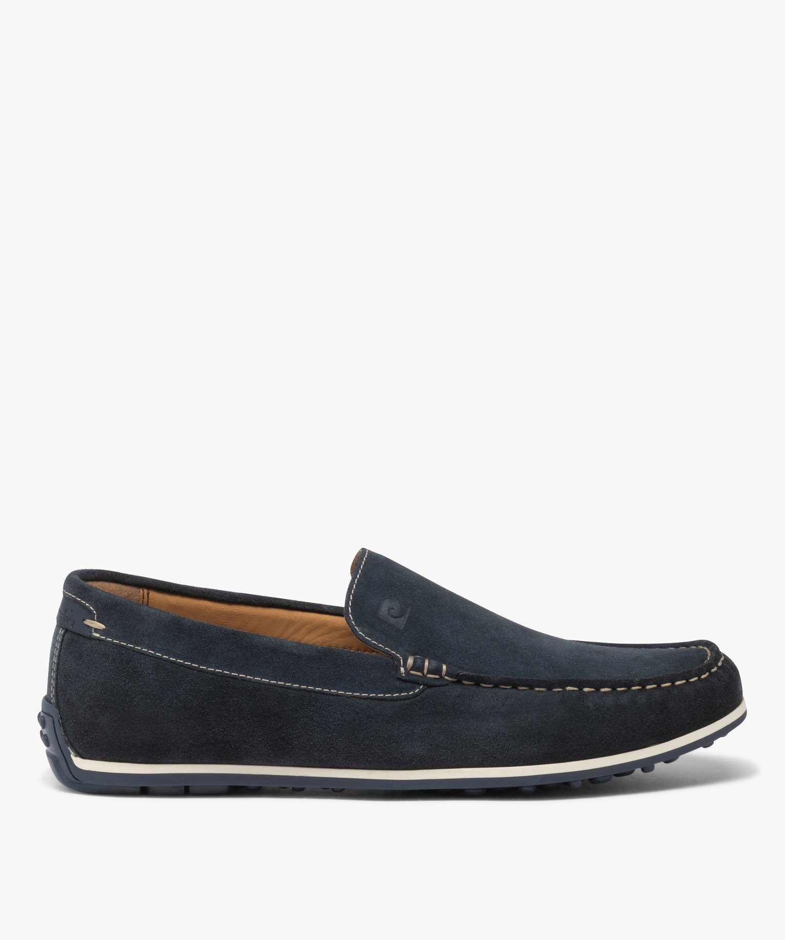 mocassins homme unis en cuir suede pierre cardin d bleu mocassins homme GEMO