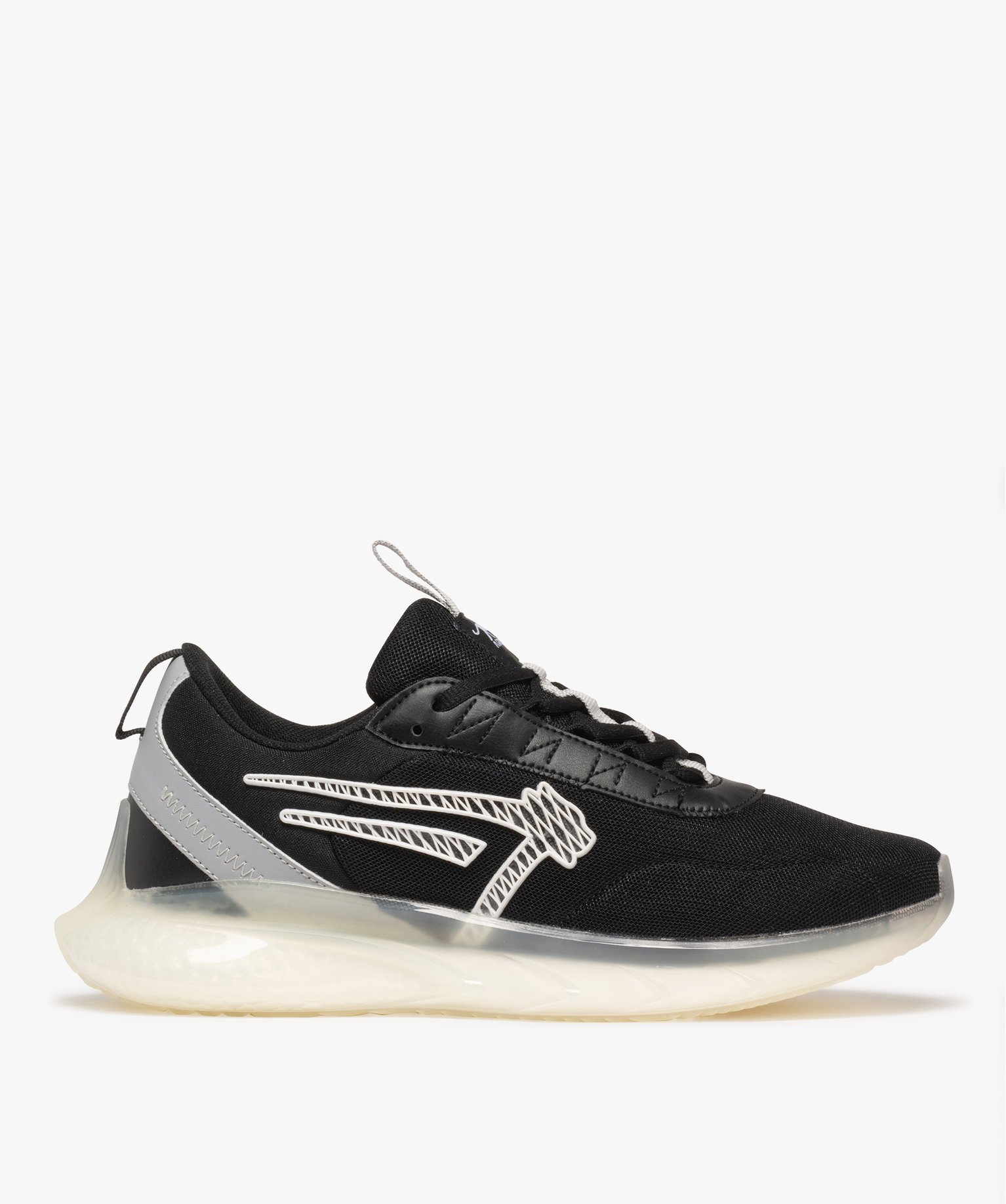 baskets homme running en mesh a semelle translucide airness noir vif baskets et tennis homme GEMO