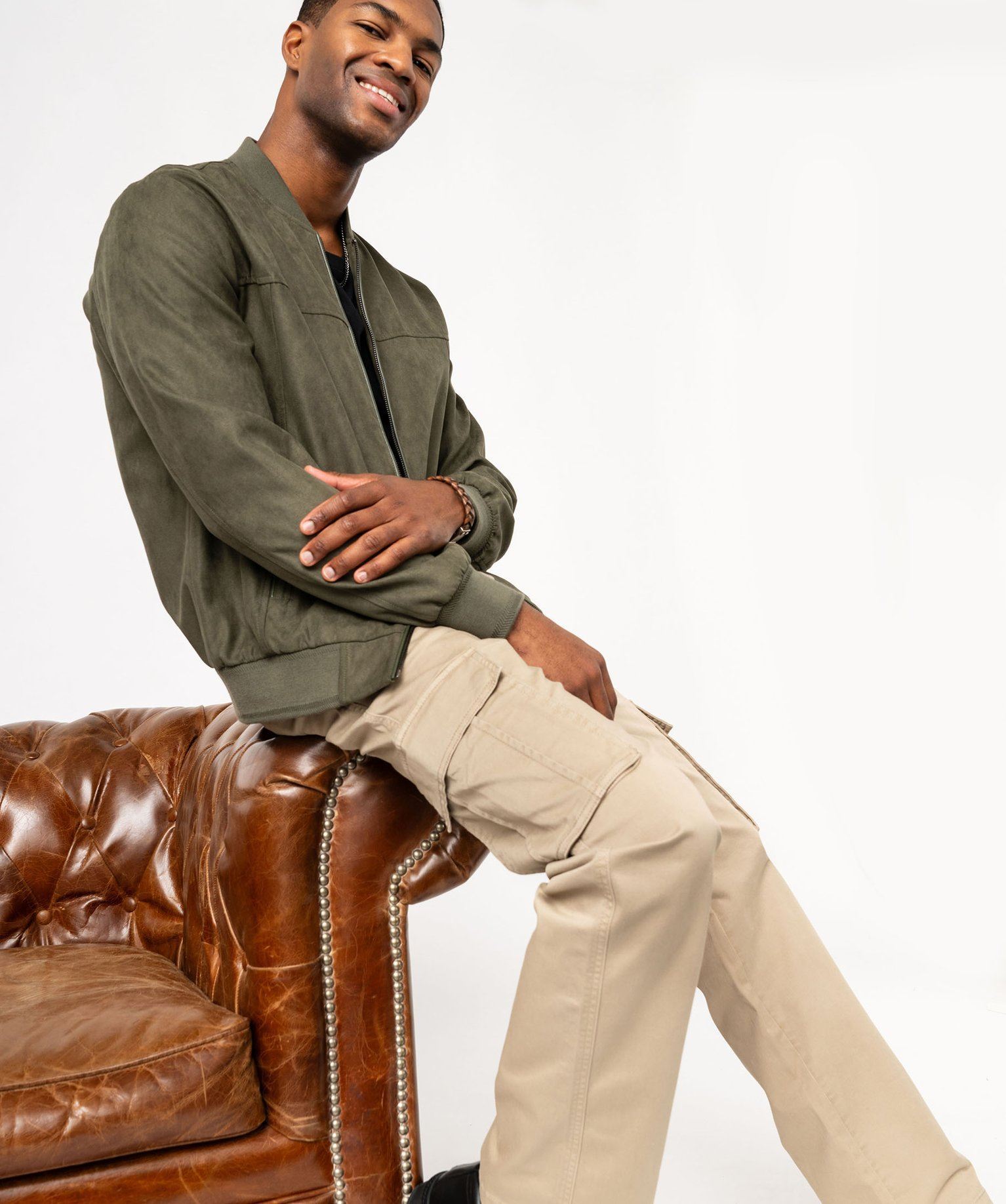 pantalon cargo coupe regular homme beige pantalons