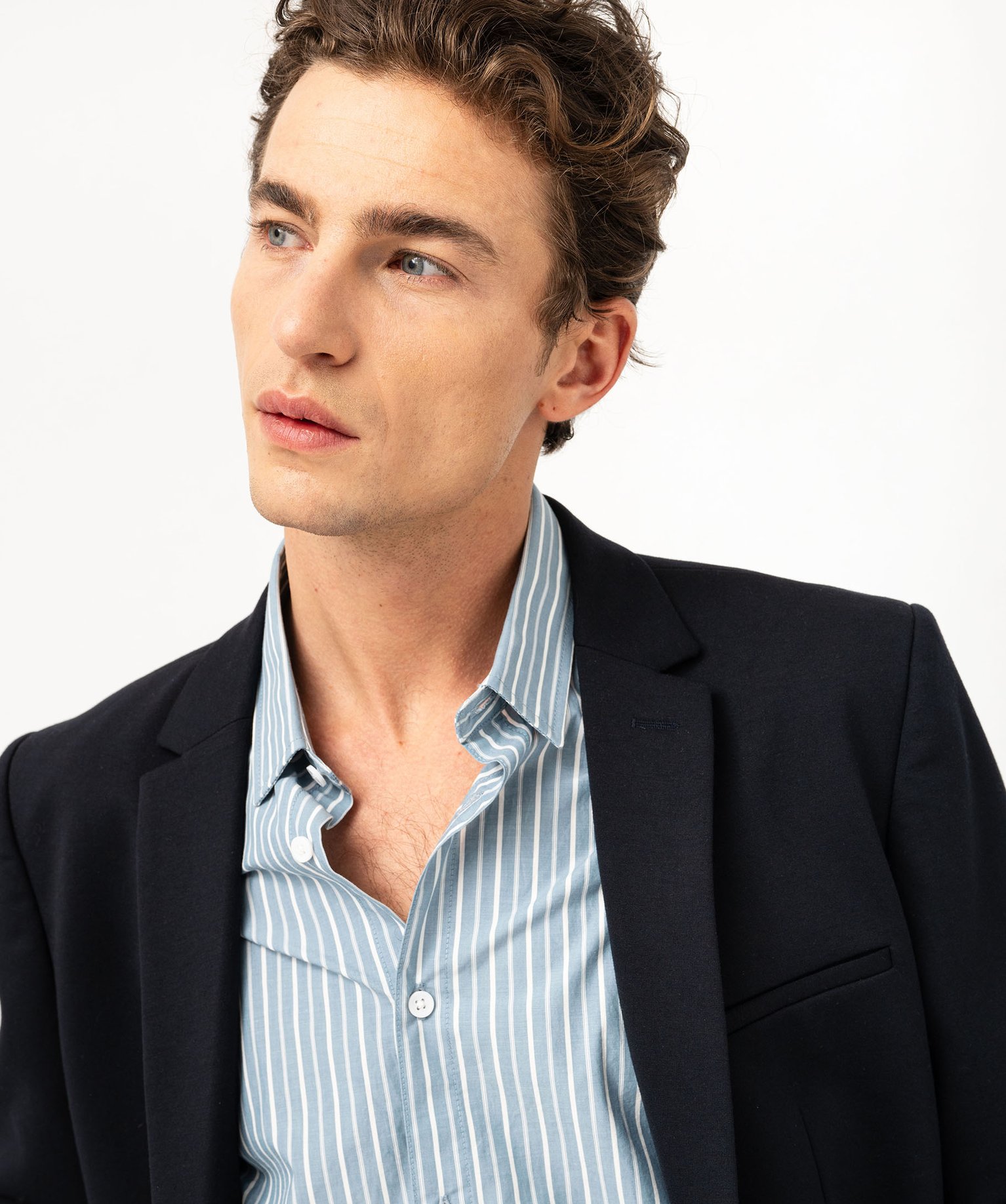 veste de costume en maille extensible homme bleu manteaux et blousons homme GEMO