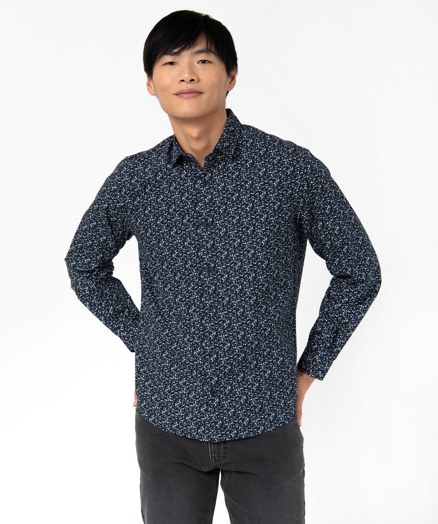 chemise manches longues imprimee homme imprime chemise manches longues