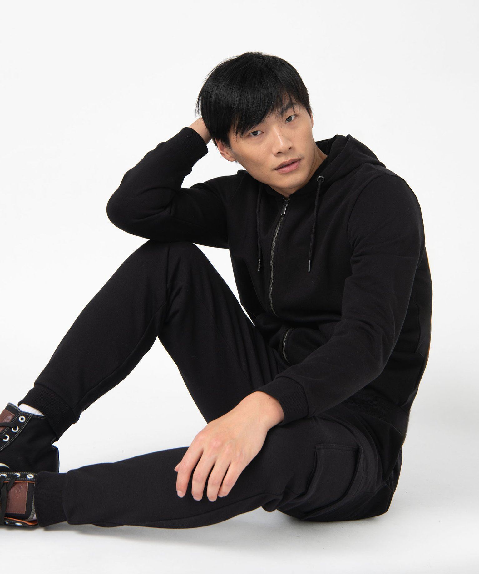 pantalon de jogging coupe cargo homme noir standard