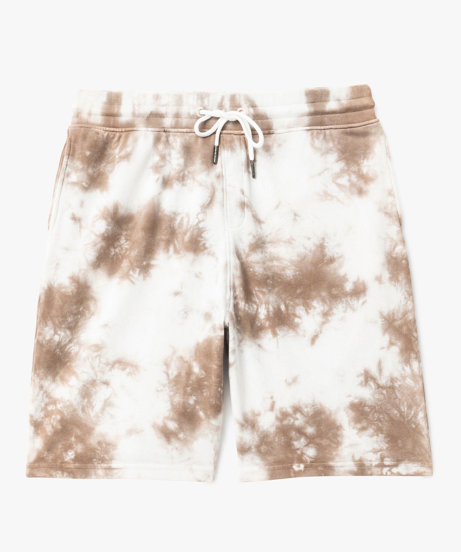 bermuda en maille motif tie and dye homme beige