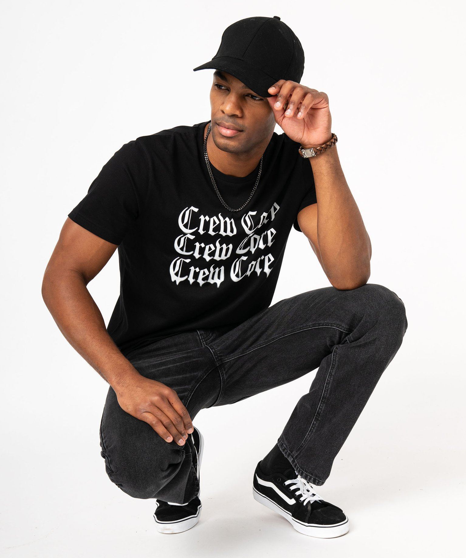 tee-shirt a manches courtes avec inscription homme noir tee-shirts