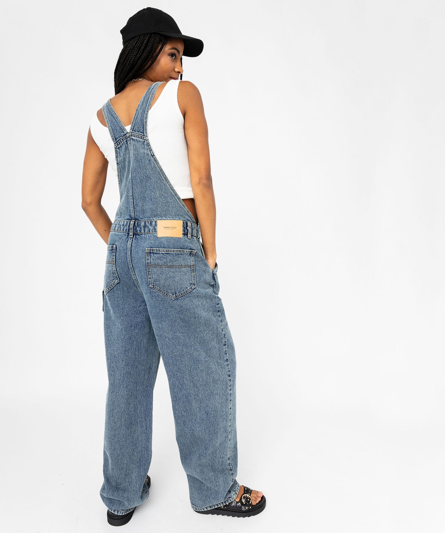 Salopette jean large sale