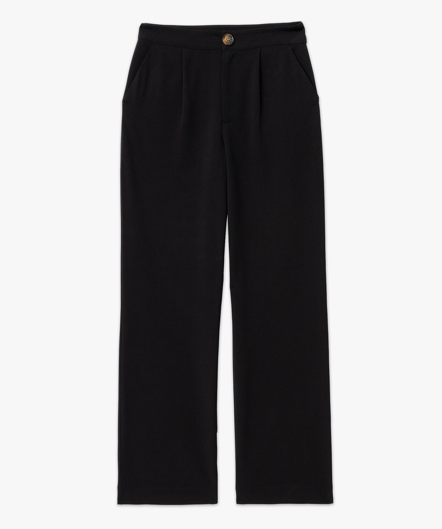 pantalon fluide coupe large taille haute femme noir pantalons femme GEMO