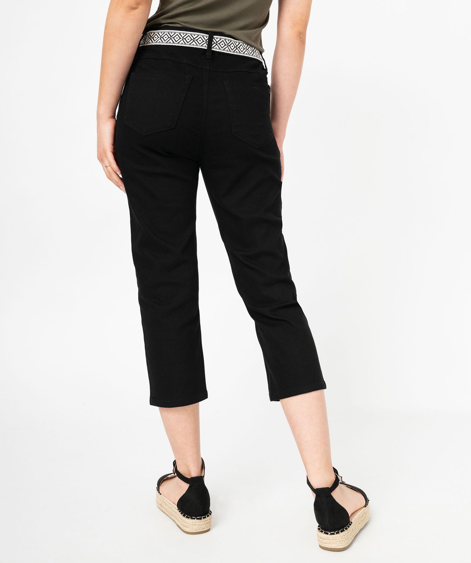 Pantacourt femme taille haute outlet