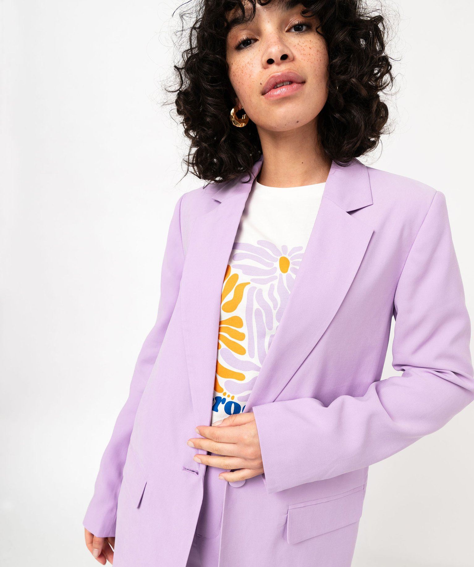 veste tailleur 1 bouton femme violet vestes femme | GÉMO