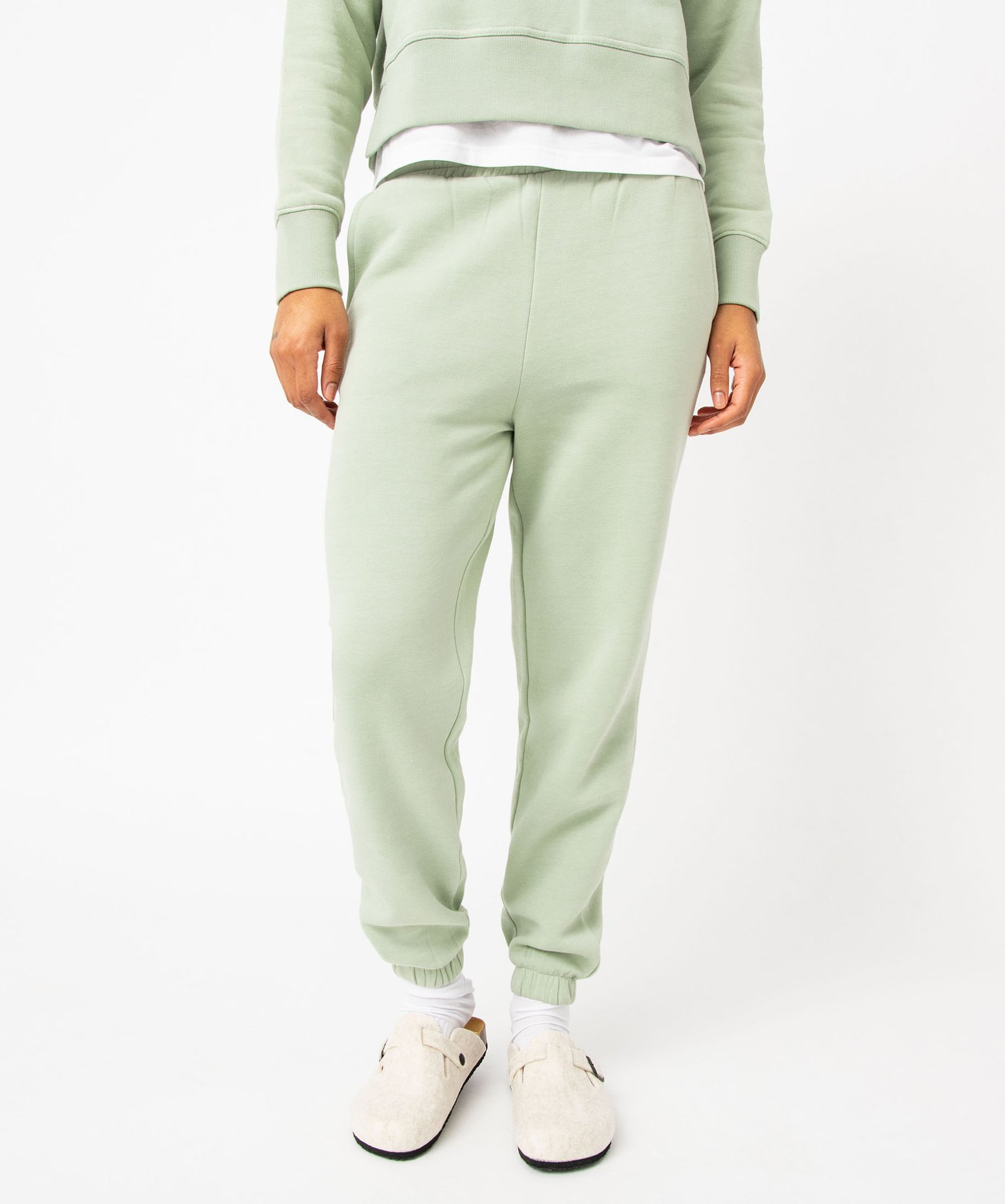 pantalon de jogging en molleton femme vert pantalons