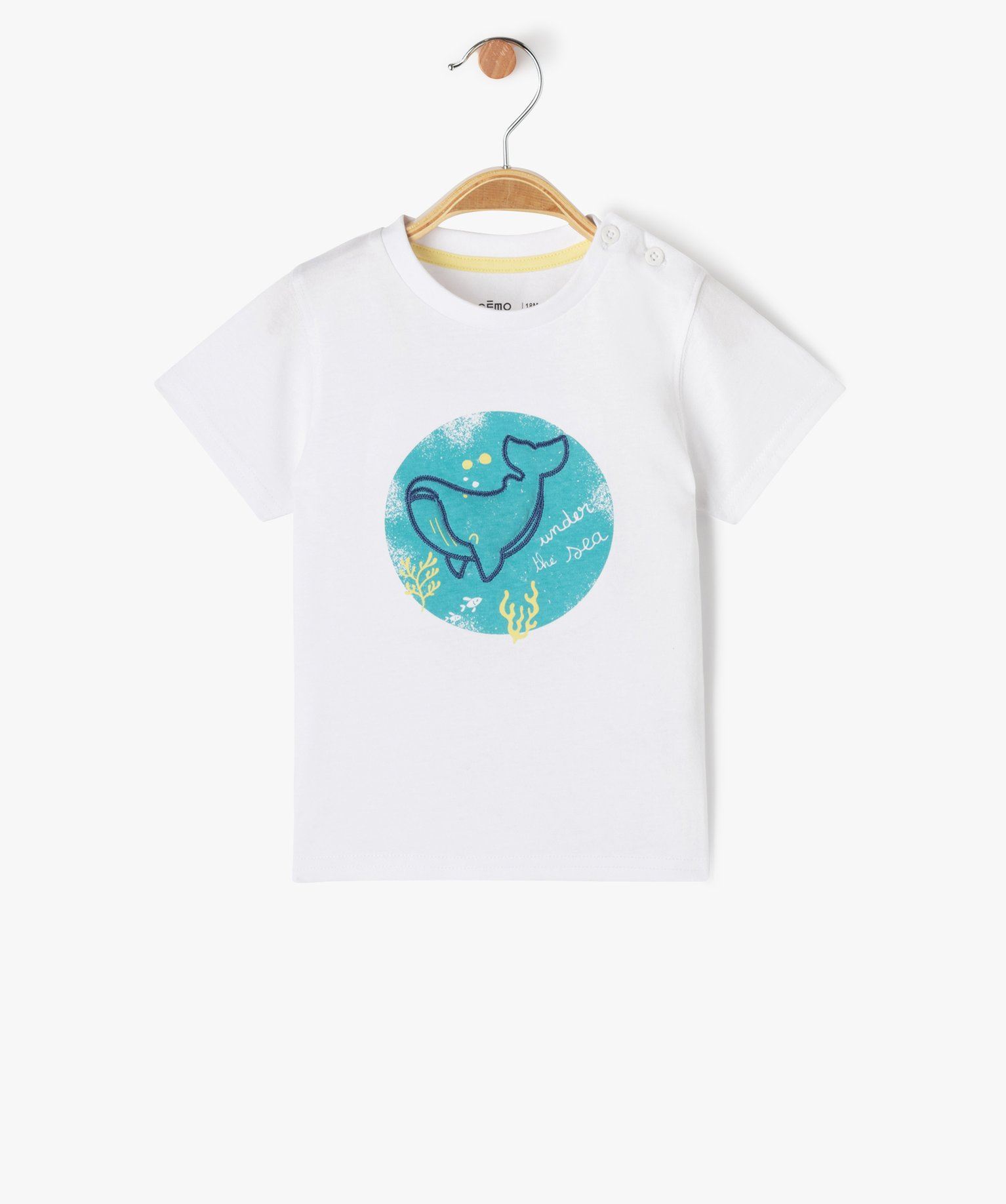 tee-shirt a manches courtes avec motif marin bebe garcon blanc tee-shirts manches courtes