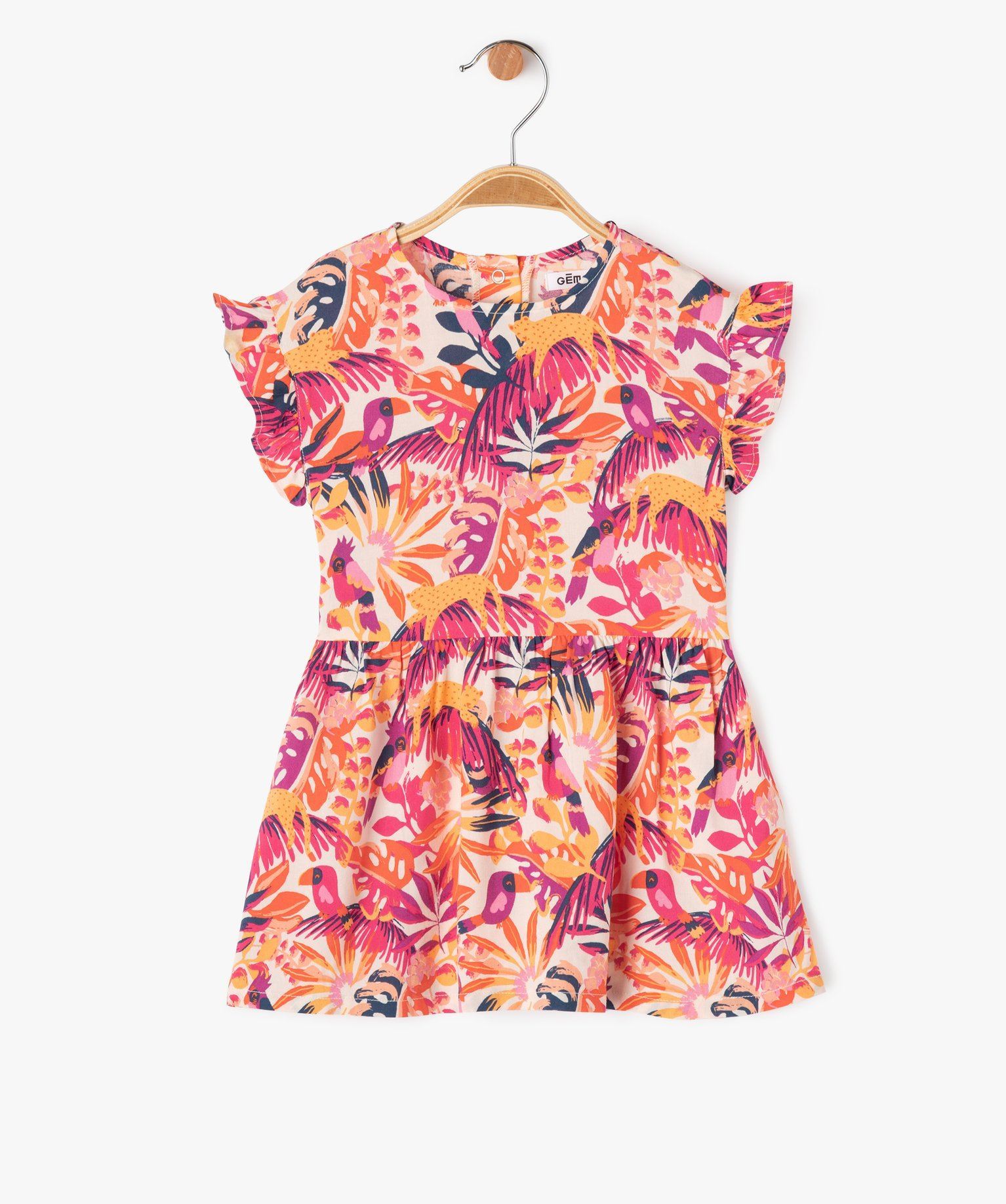 robe sans manches a motifs fleuris bebe fille rose robes