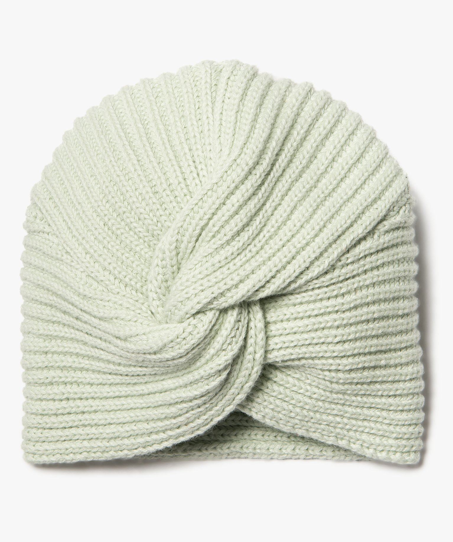 bonnet bebe fille en maille torsadee vert accessoires