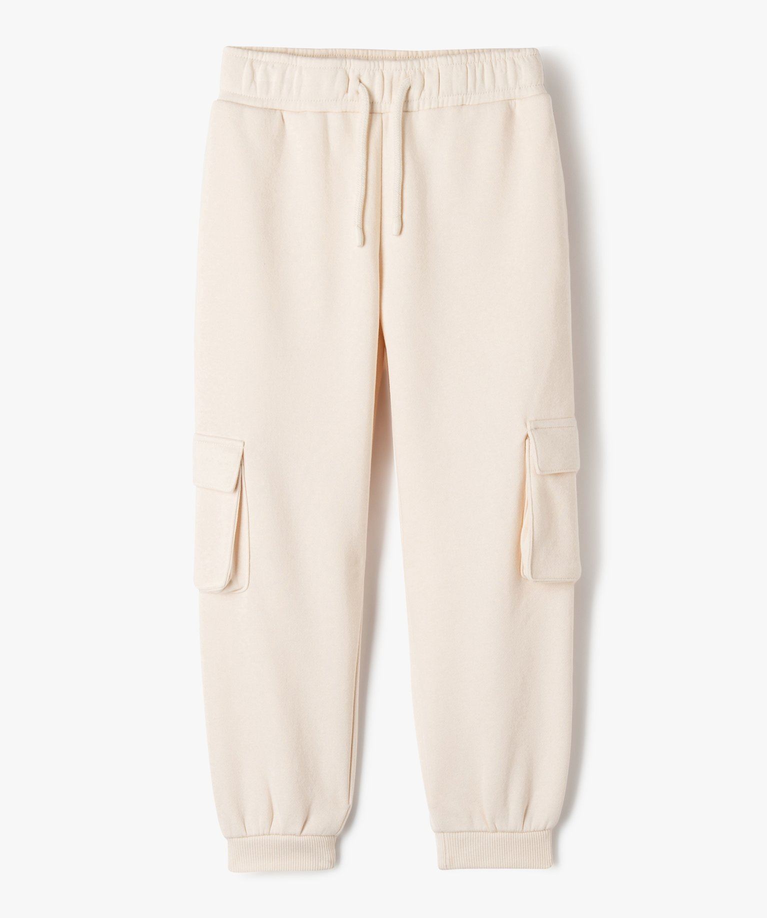 pantalon de jogging avec poches a rabat fille blanc chine pantalons