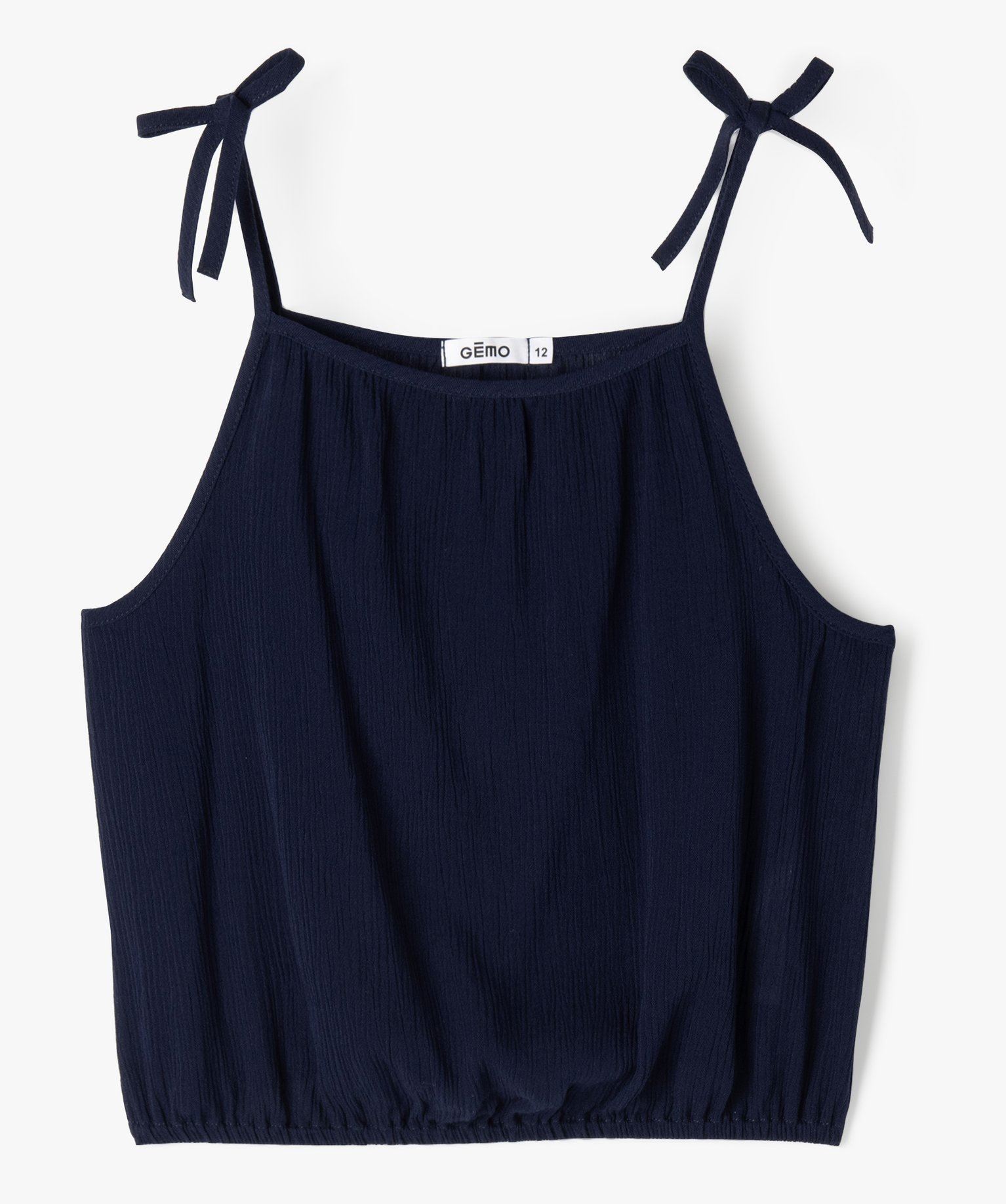 blouse a fines bretelles en viscose fille bleu chemises et blouses