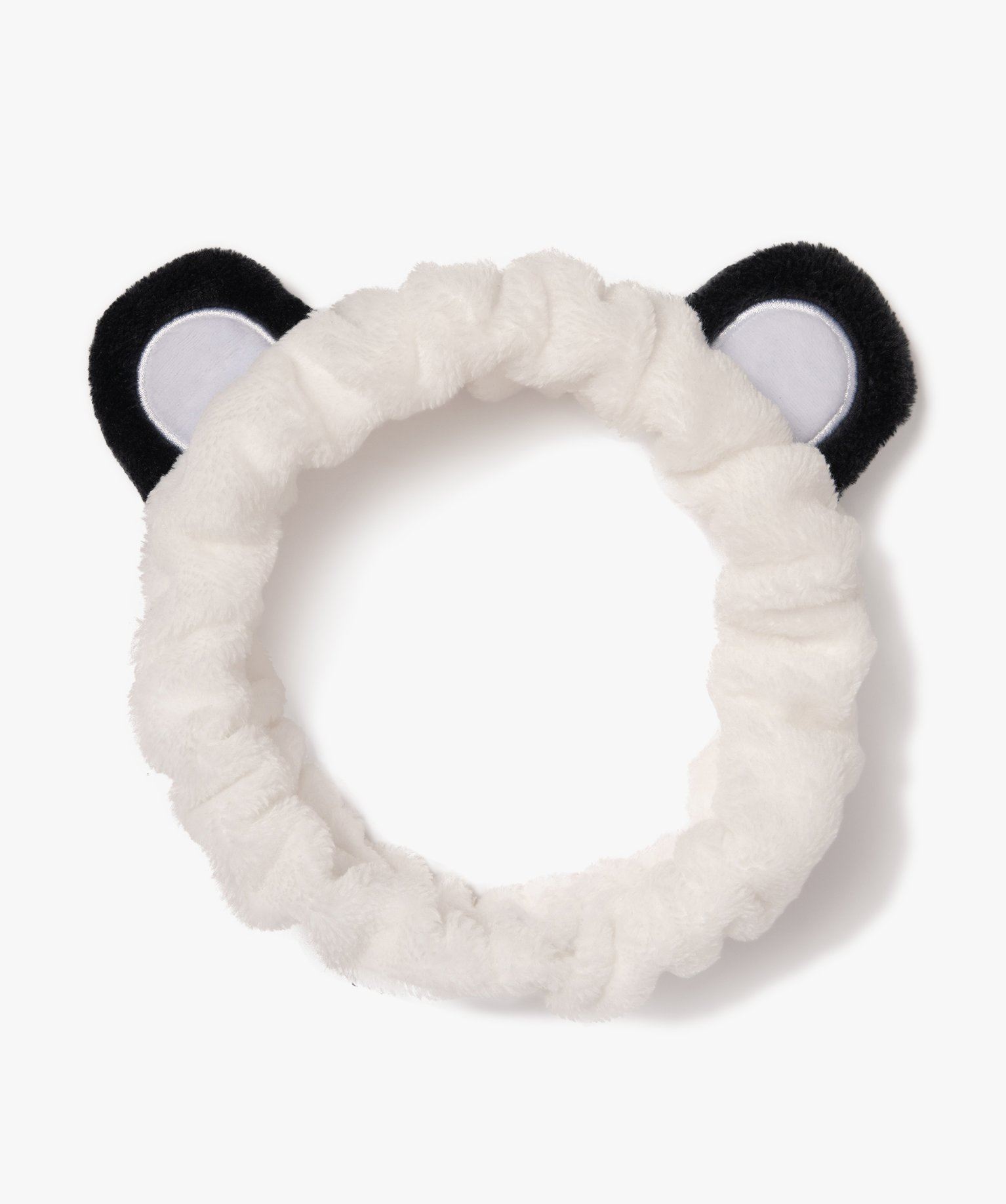 bandeau en maille peluche avec oreilles fille blanc standard accessoires cheveux