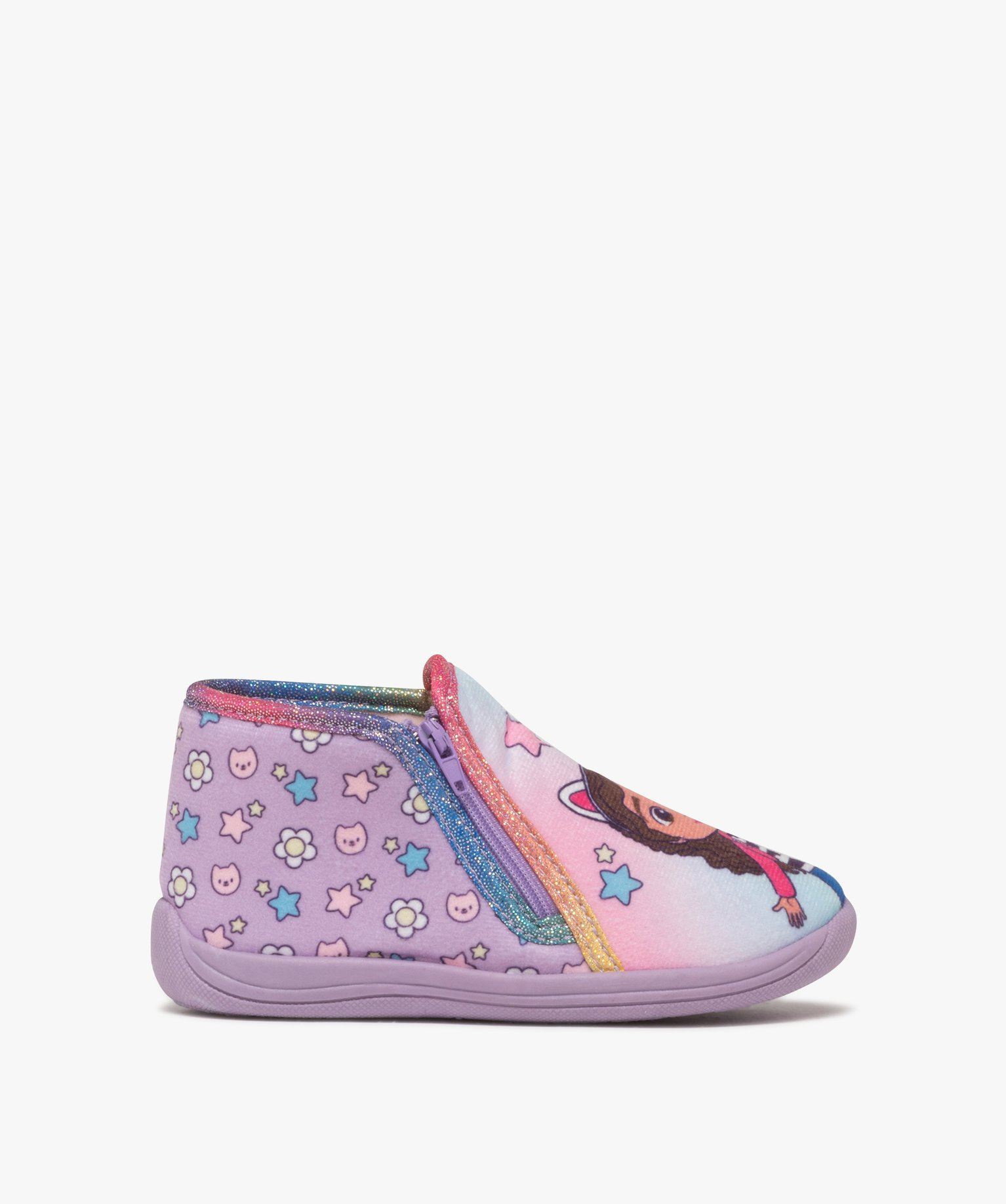 chaussons bebe fille bottillons a zip - gabbys dollhouse violet standard