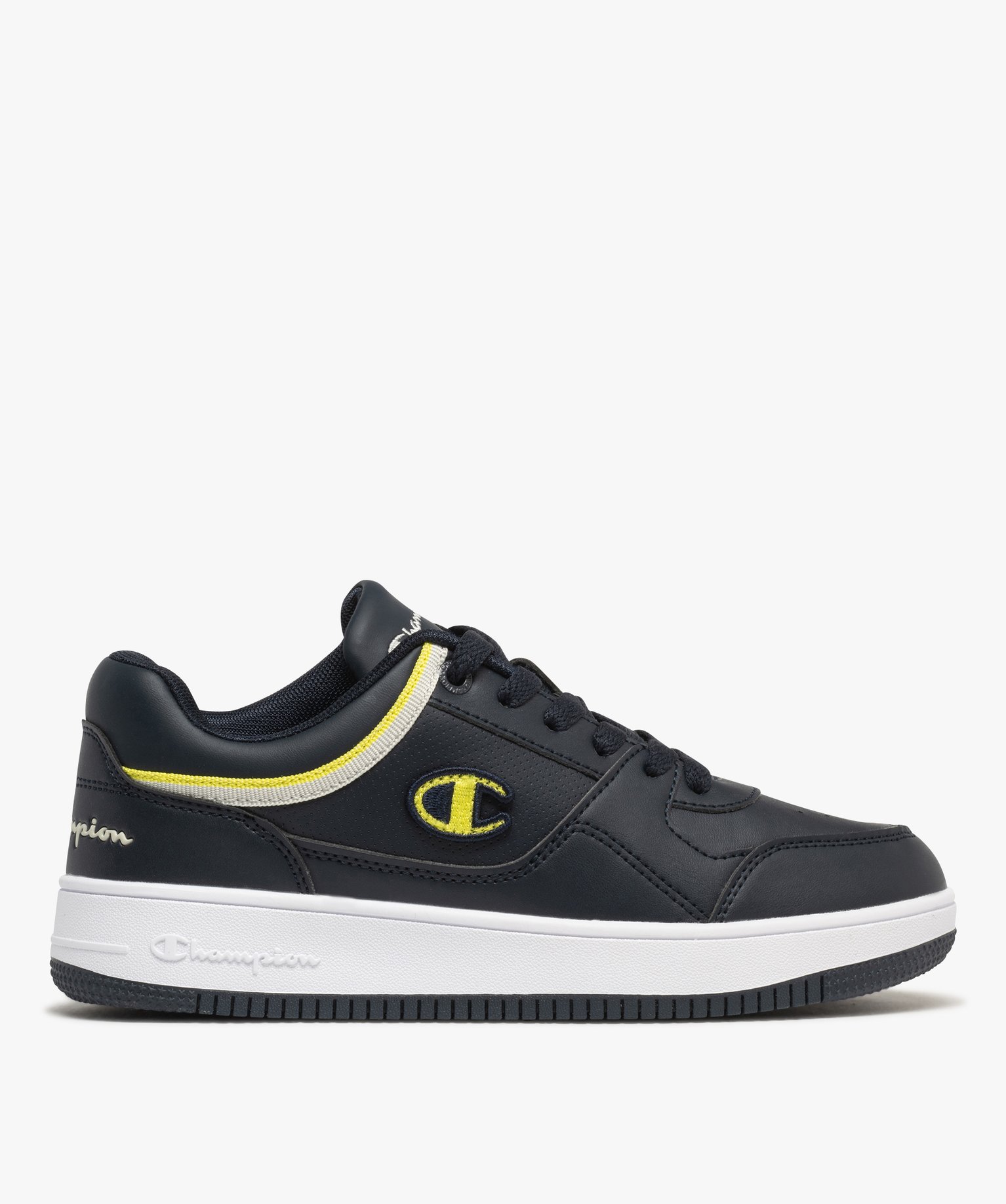 baskets bi matieres a lacets et scratch garcon champion bleu baskets garcon GEMO