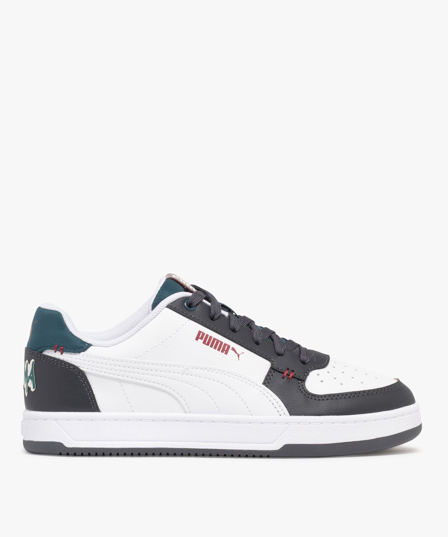 Puma Bordeaux Gros Lacet Puma Suede Noir Lacet Blanc SUEDE