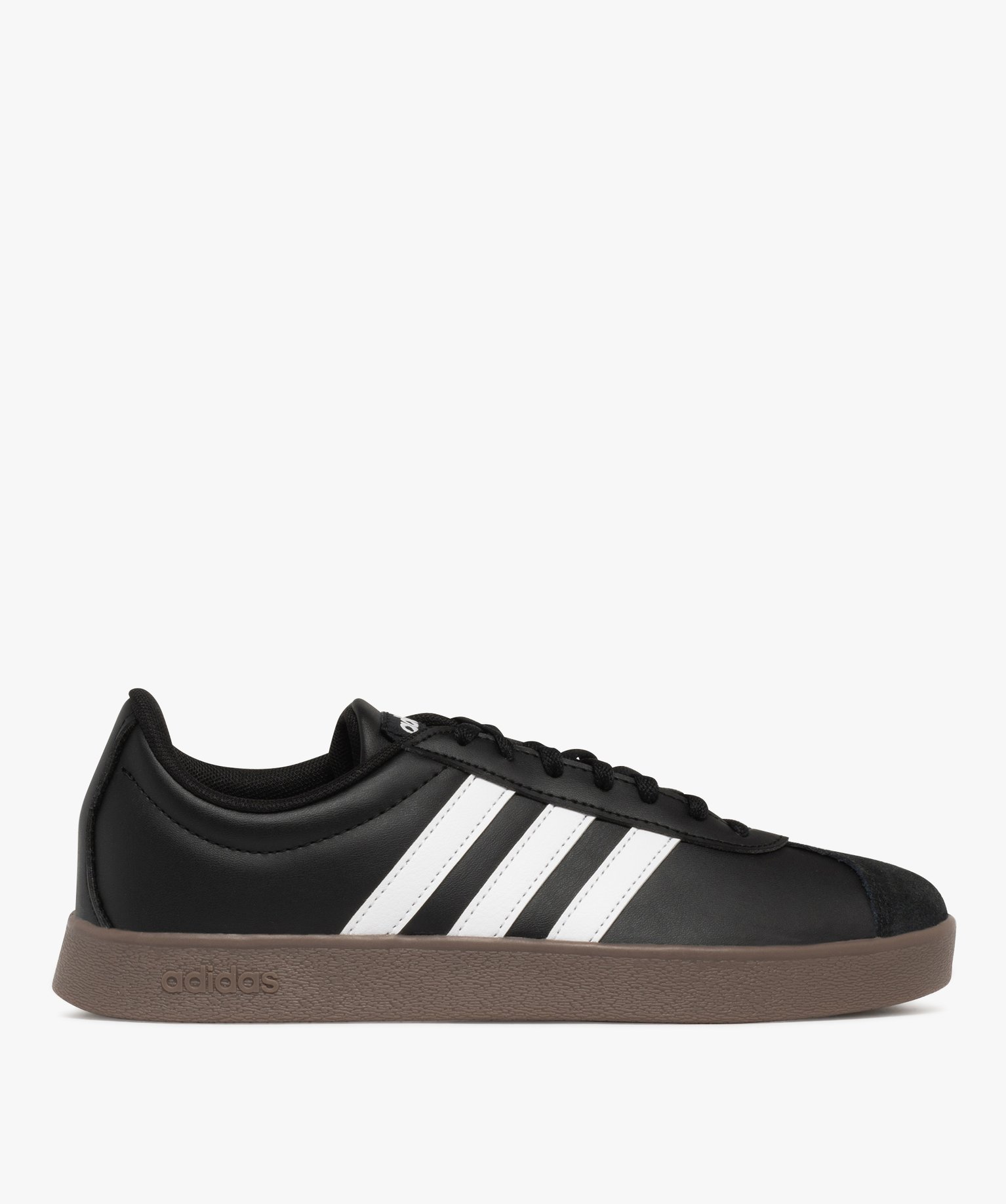 baskets femme avec bout suede et a bandes laterales vl court base adidas noir vif femme GEMO
