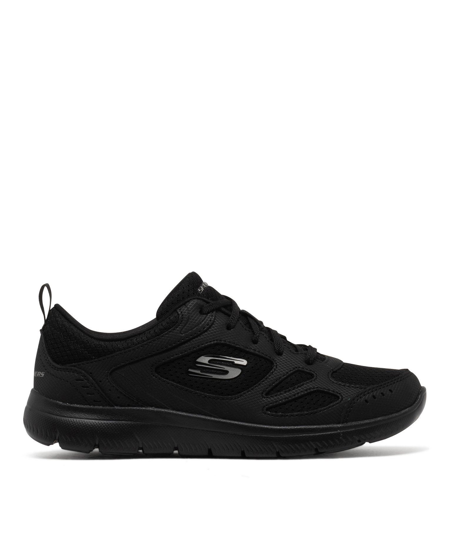 baskets legeres en mesh summits femme - skechers noir vif