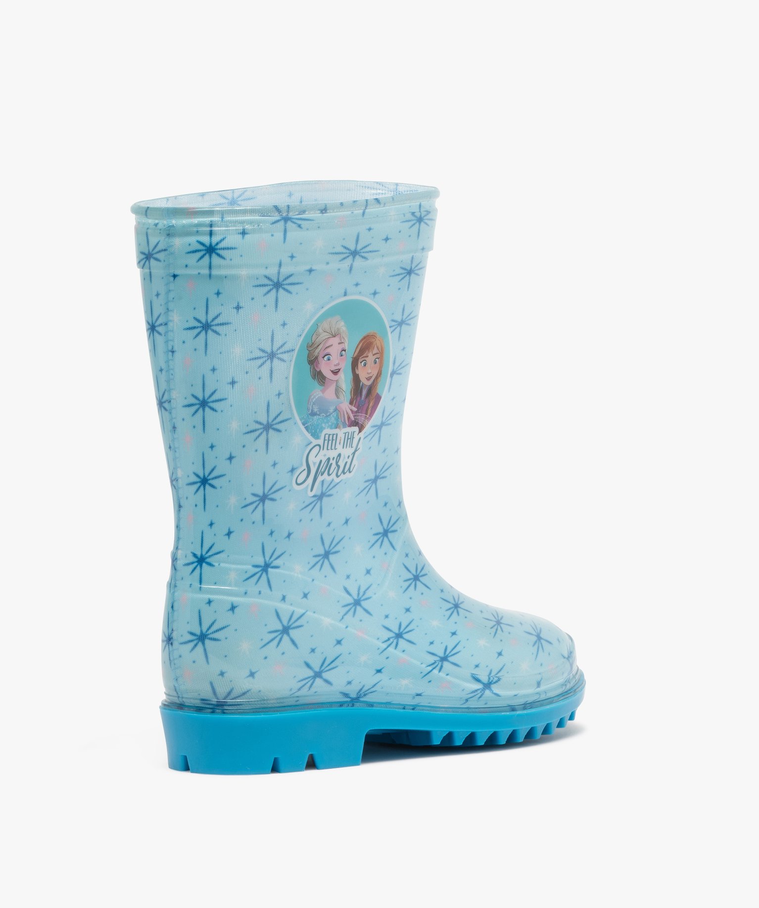 bottes de pluie fille a semelle crantee reine des neiges bleu fille GEMO