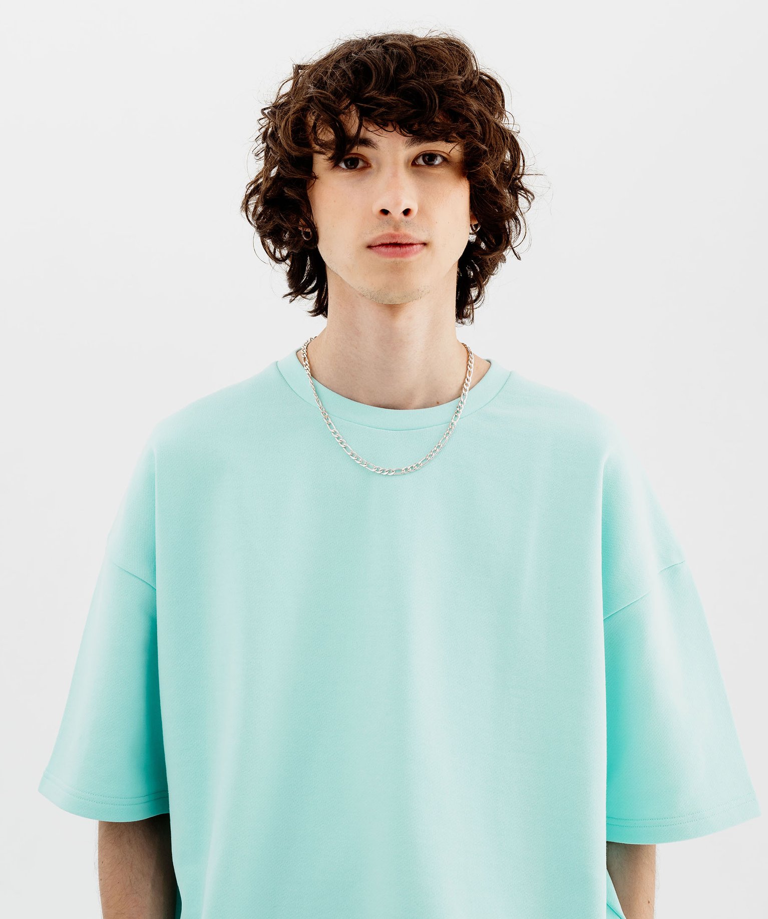 tee shirt maille sweat coupe loose homme bleu tee shirts homme GEMO