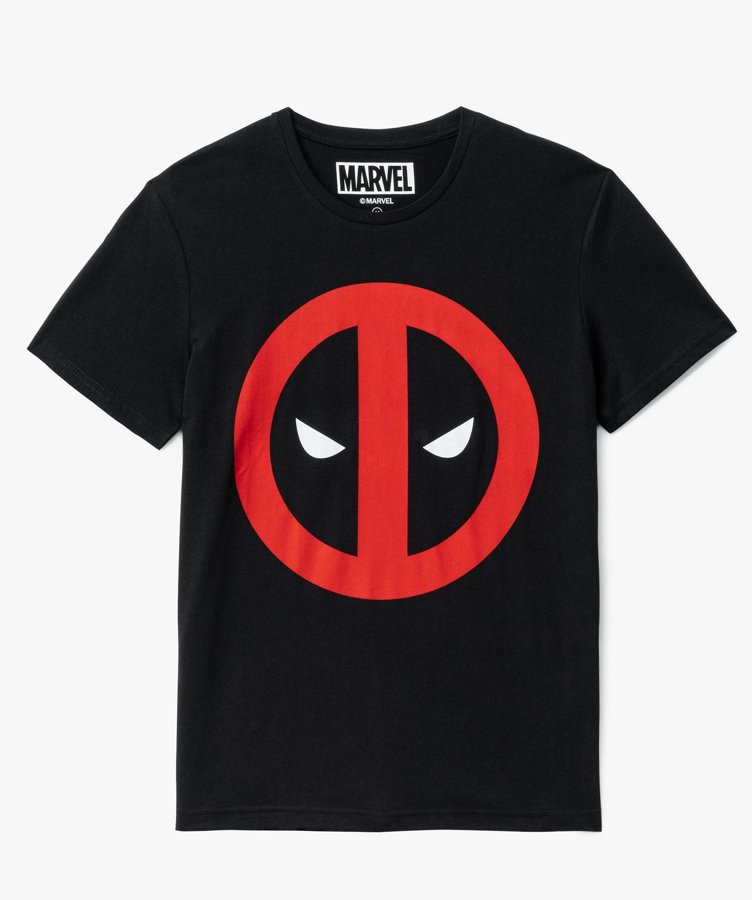 tee-shirt a manches courtes motif deadpool homme - marvel noir tee-shirts