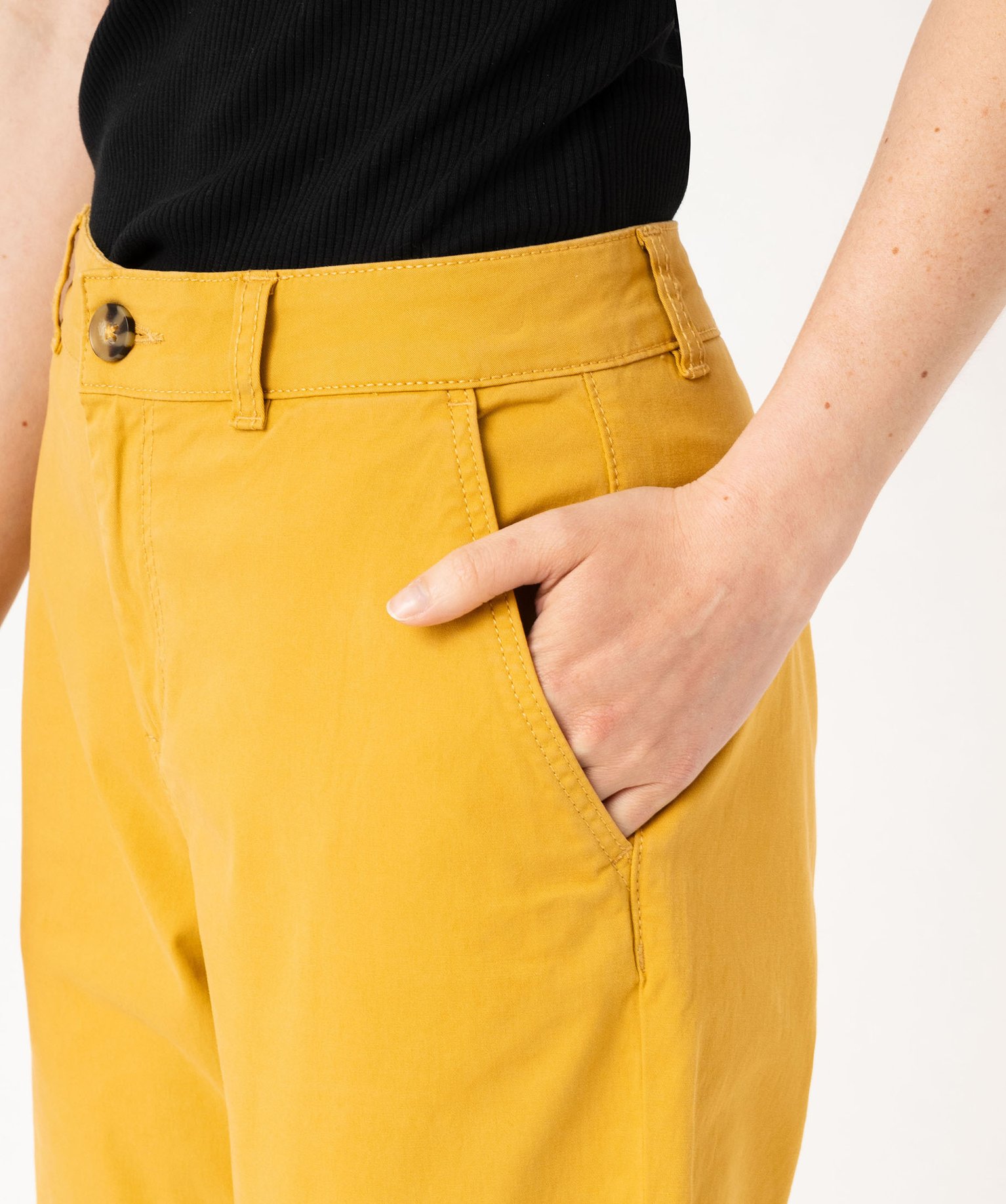 Chino jaune femme outlet
