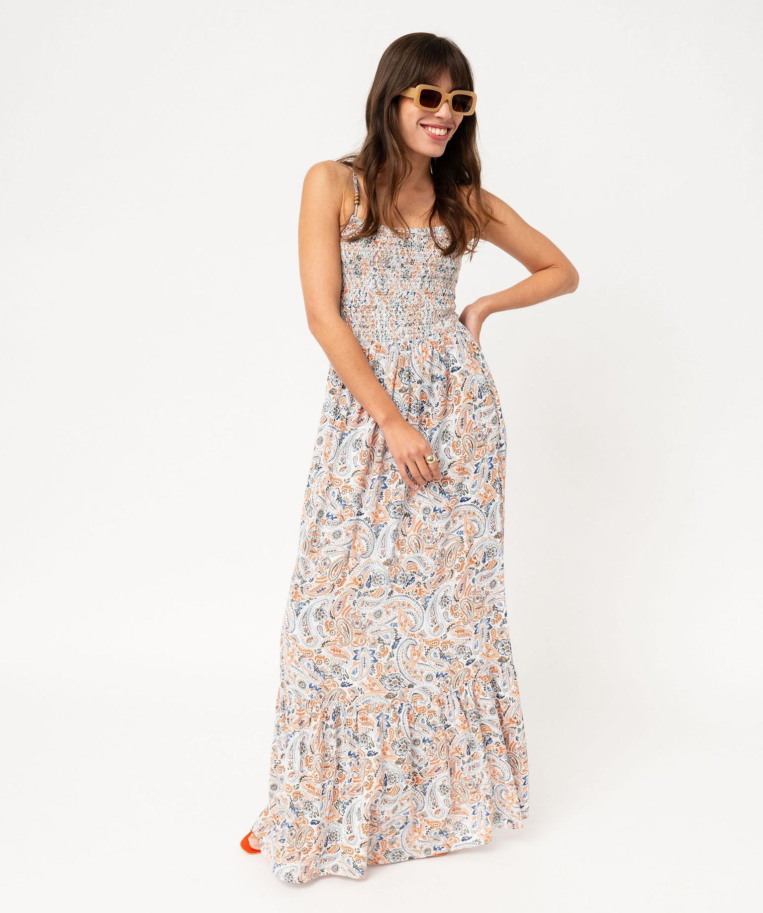Robe longue viscose femme online