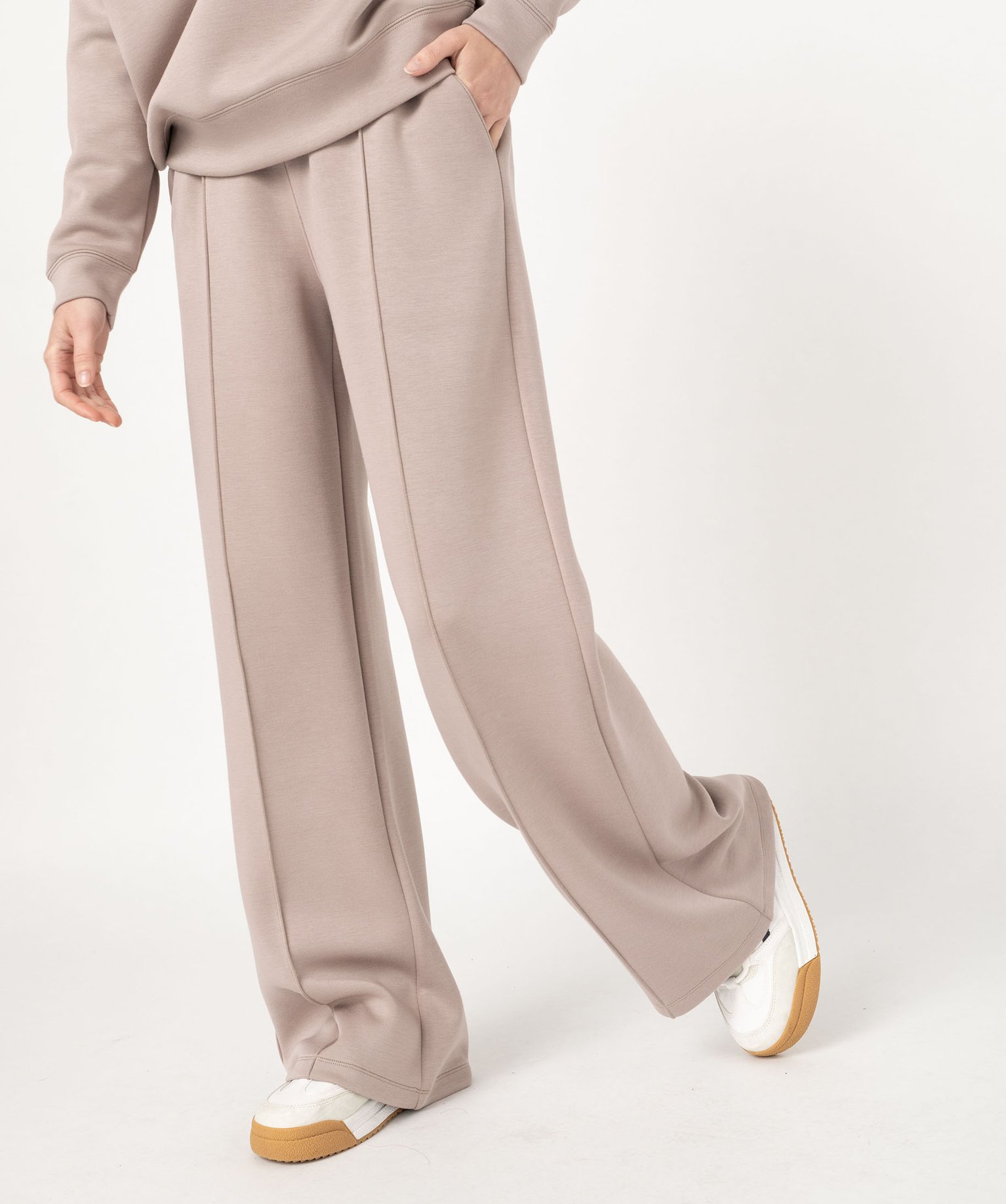 Pantalon en maille large best sale