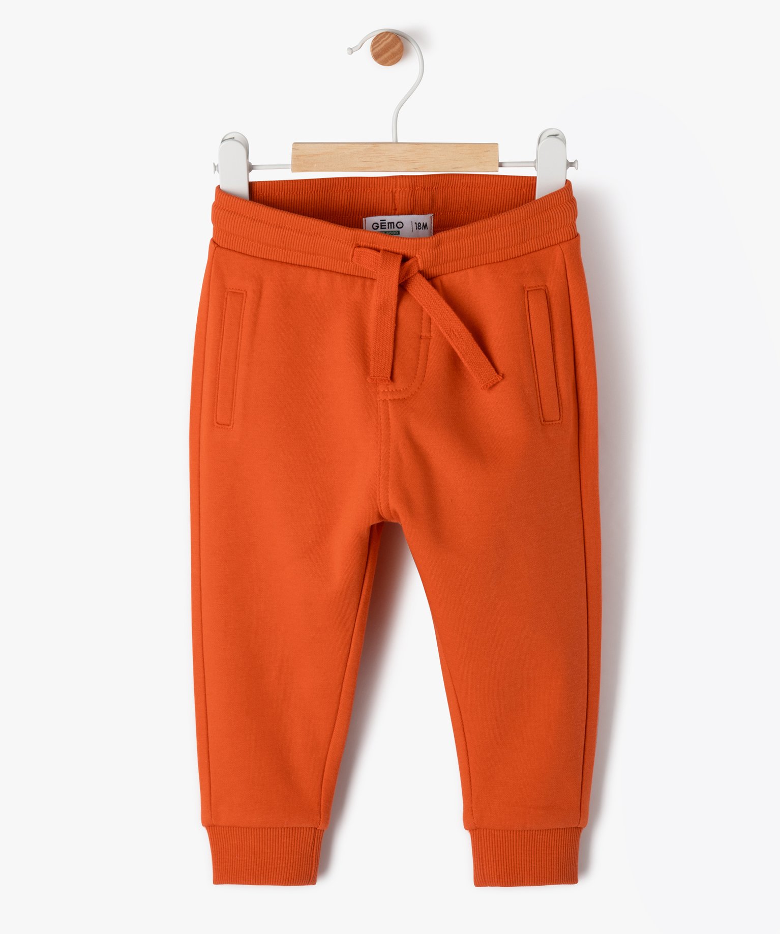 pantalon de jogging avec ceinture bord cote bebe garcon rouge joggings bebe GEMO