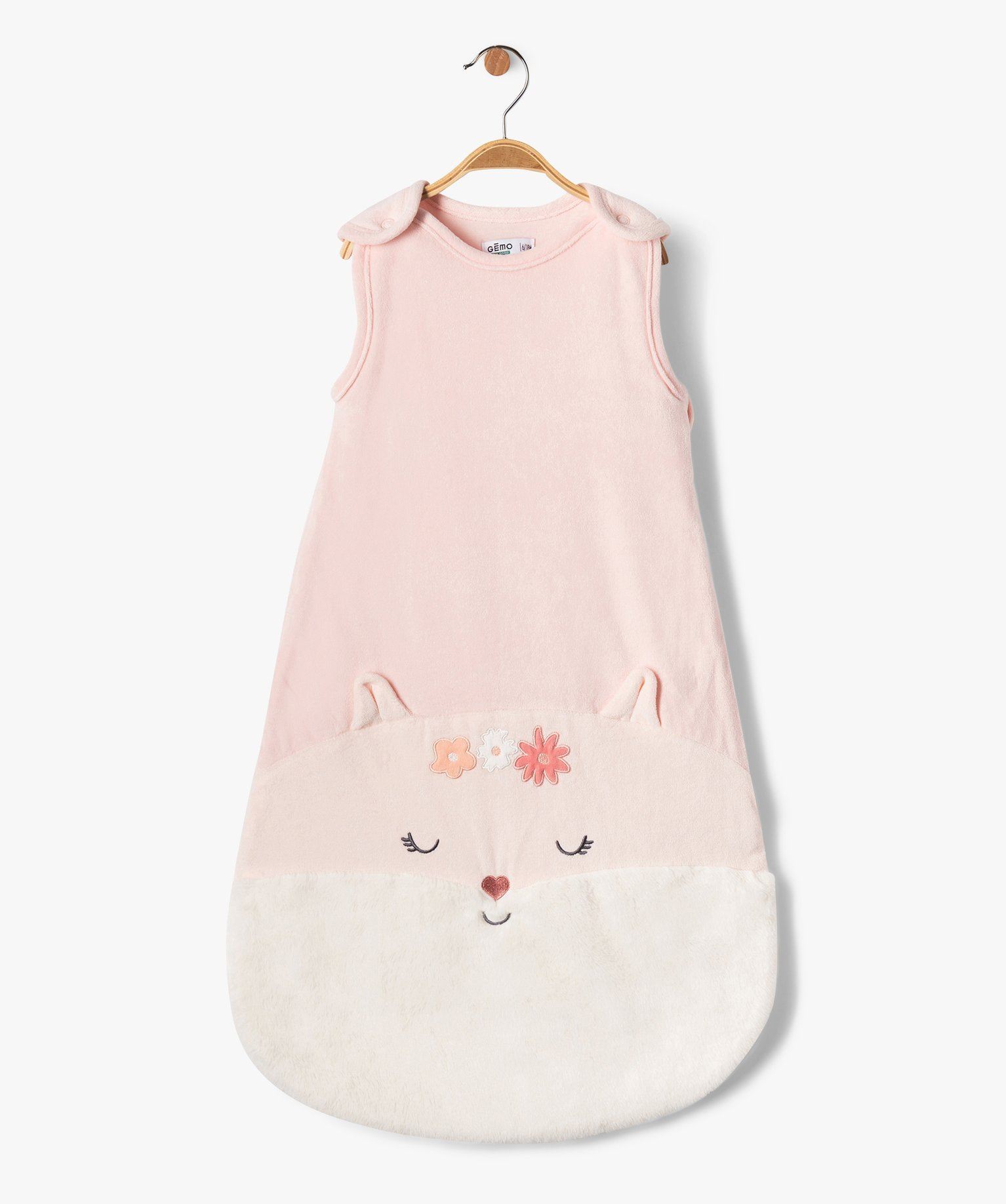 FIEMOL - Gigoteuse Bébé 0-6 Mois 1.5 TOG - Turbulette En Coton Et Peluche Avec Pois 3D - Double Fermeture Éclair - Rose Violet