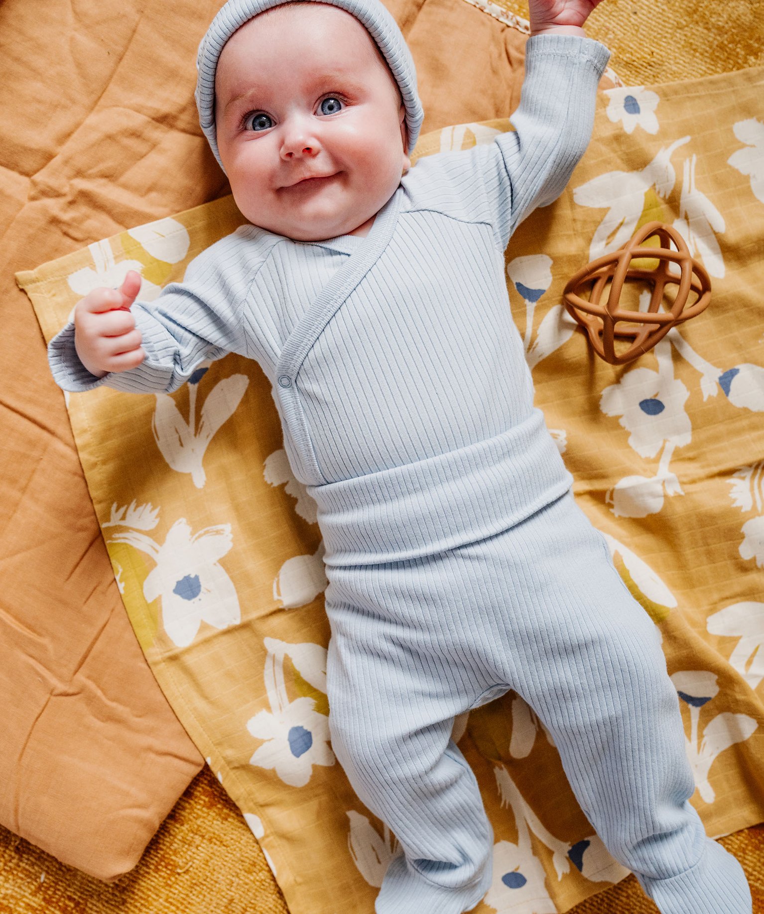 pantalon a pieds et ceinture elastique en jersey bebe lot de 2 beige bebe GEMO
