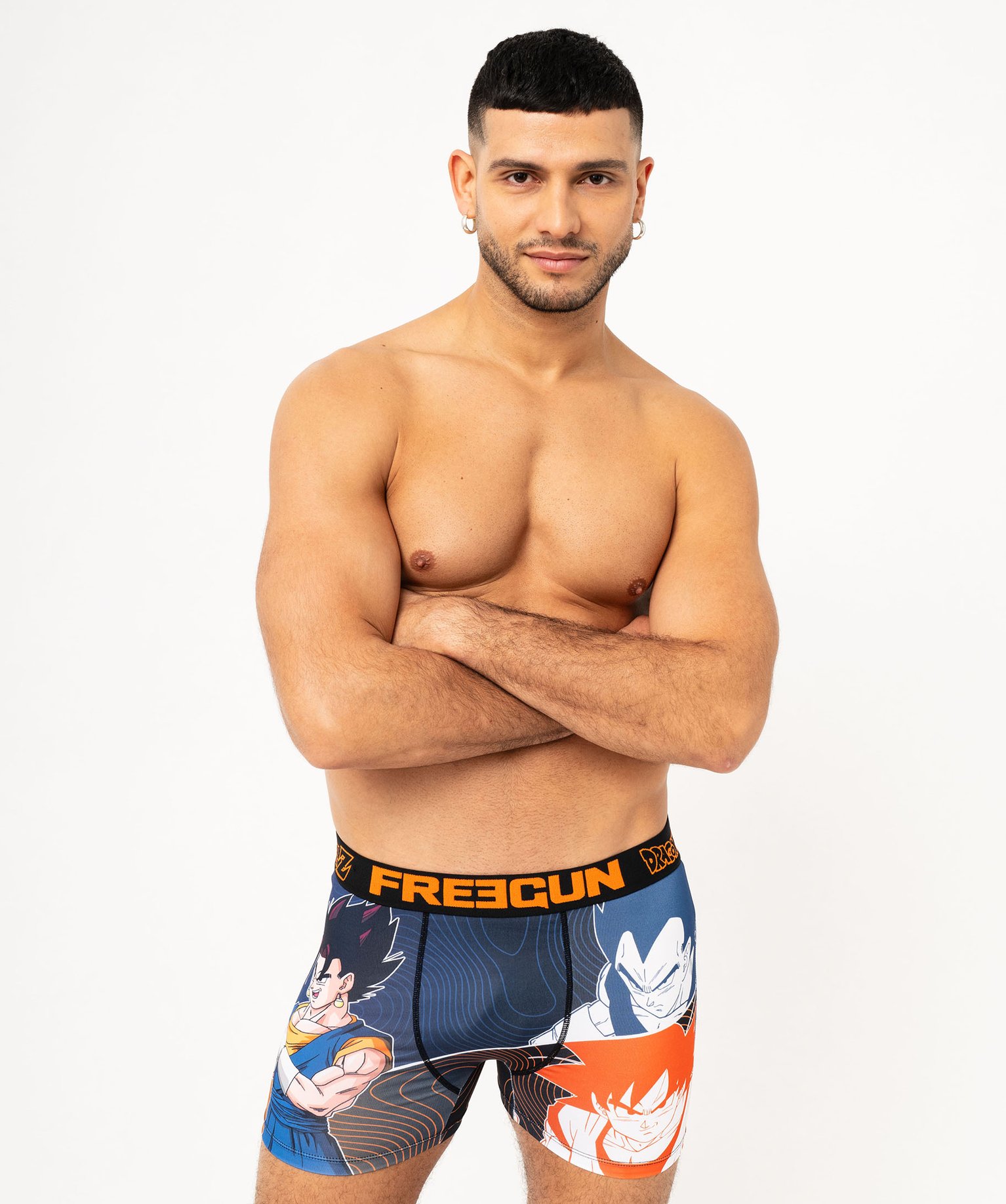 boxer microfibre douce imprime dragon ball z homme freegun bleu boxers et calecons homme GEMO
