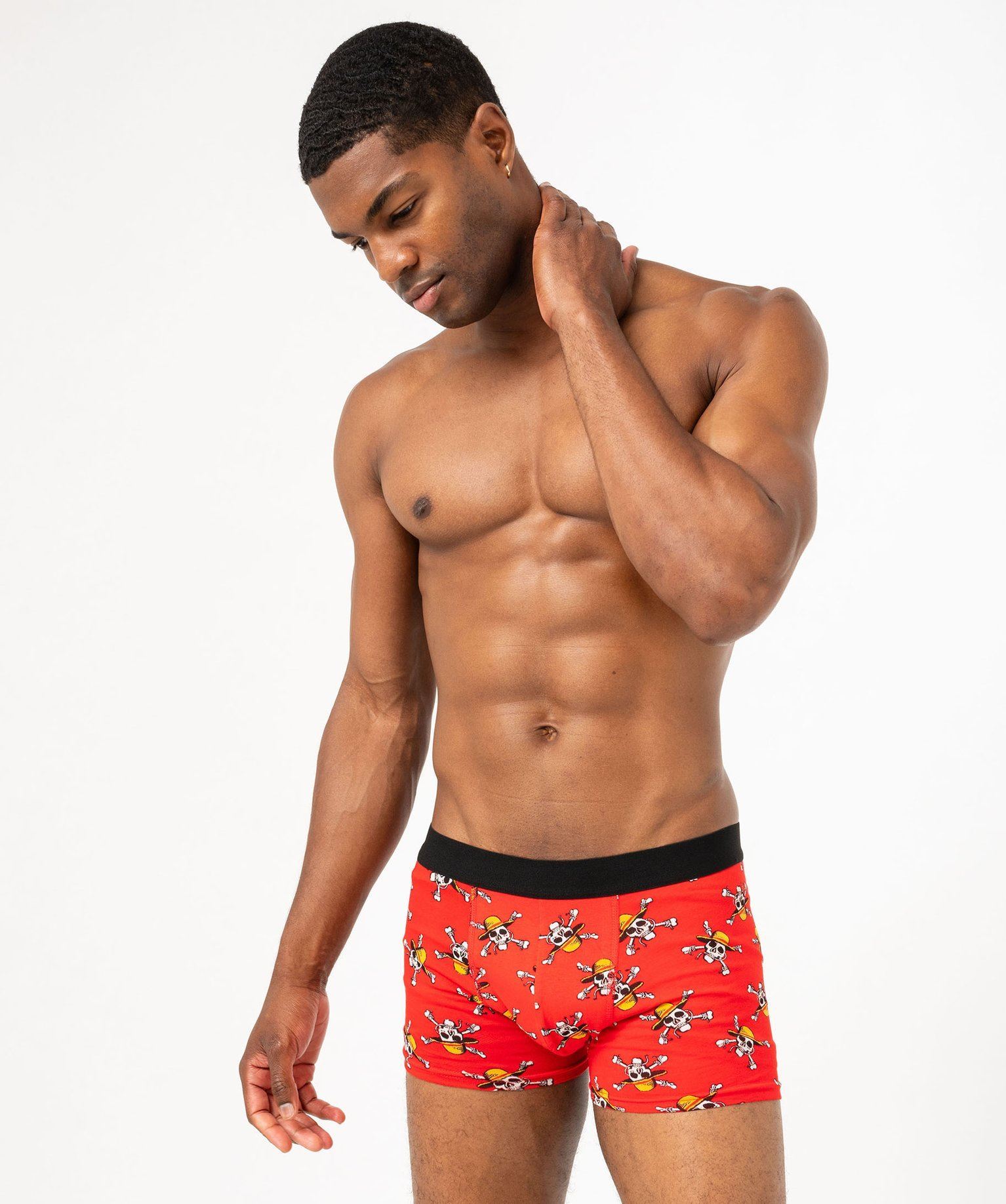 boxers avec motif manga homme (lot de 2) - one piece noir boxers et calecons