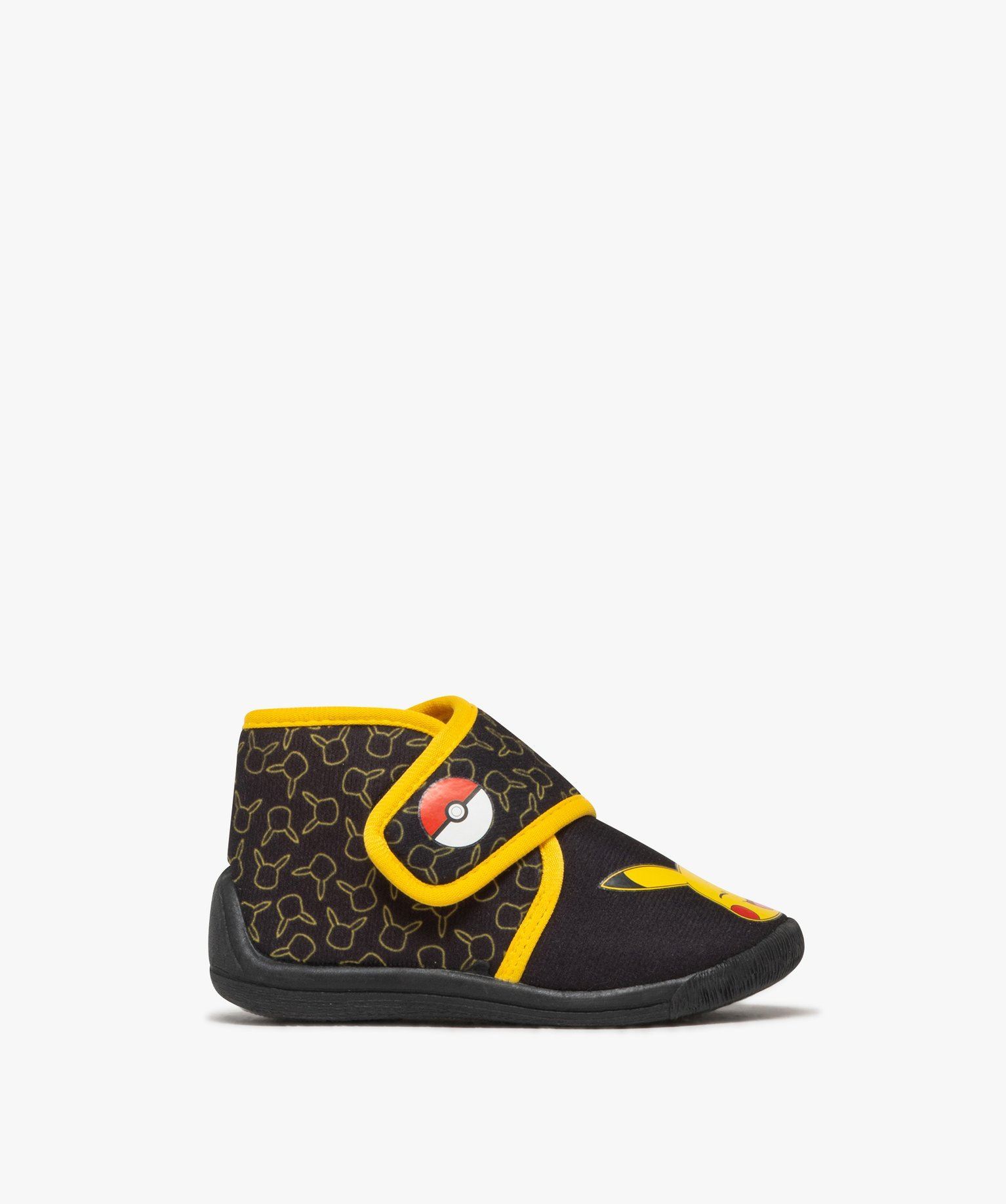 chaussons montants avec motif pikachu garcon- pokemon noir standard
