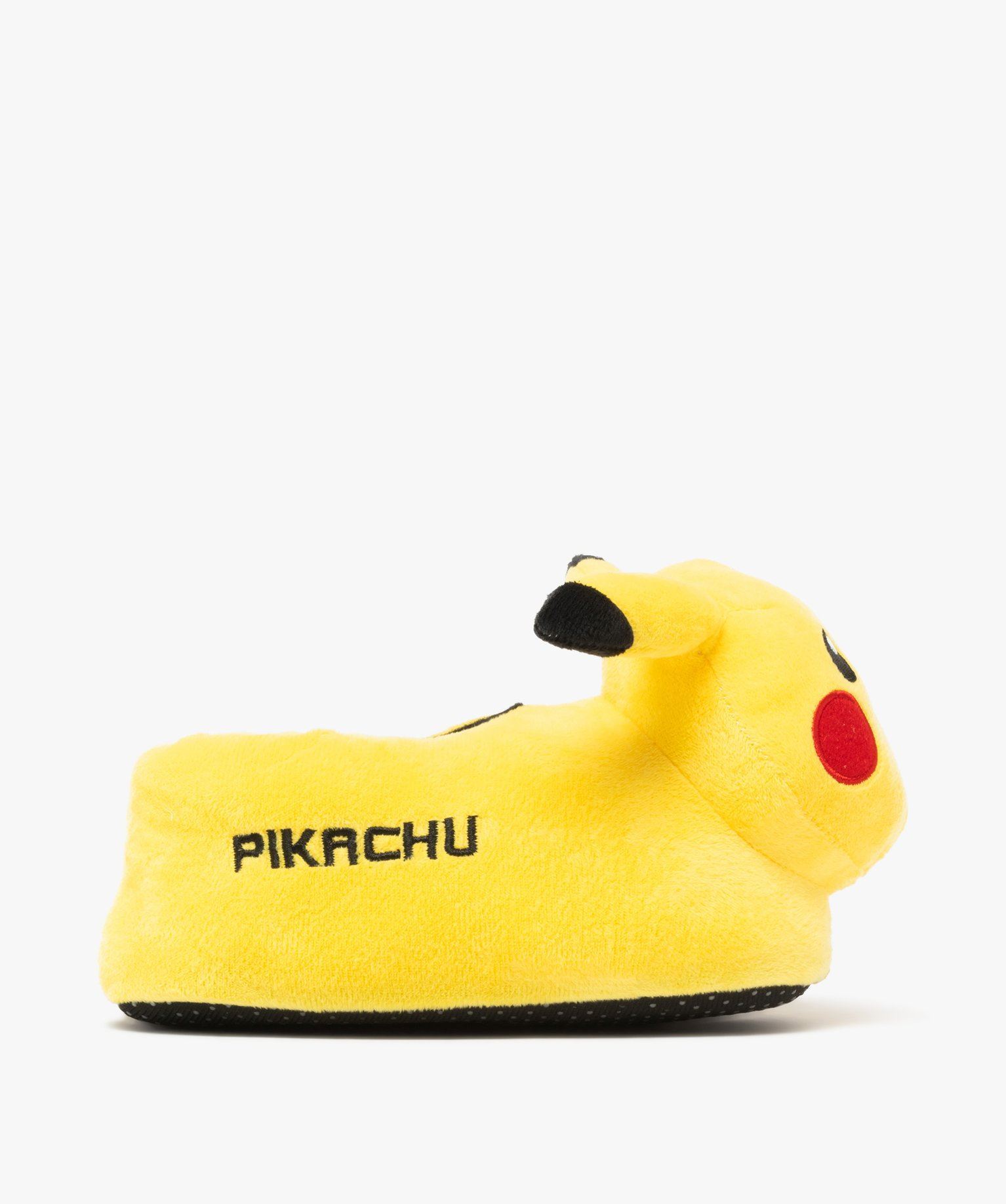 chaussons garcon en volume pikachu avec oreilles en relief - pokemon jaune standard