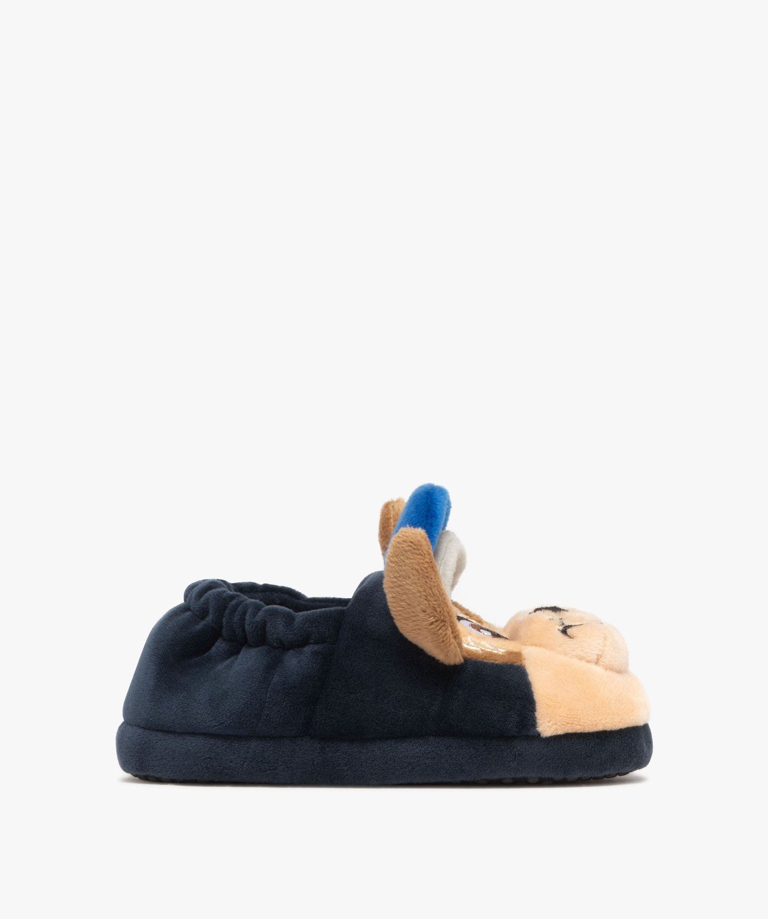 chaussons garcon en velours avec col elastique chase - pat patrouille bleu standard