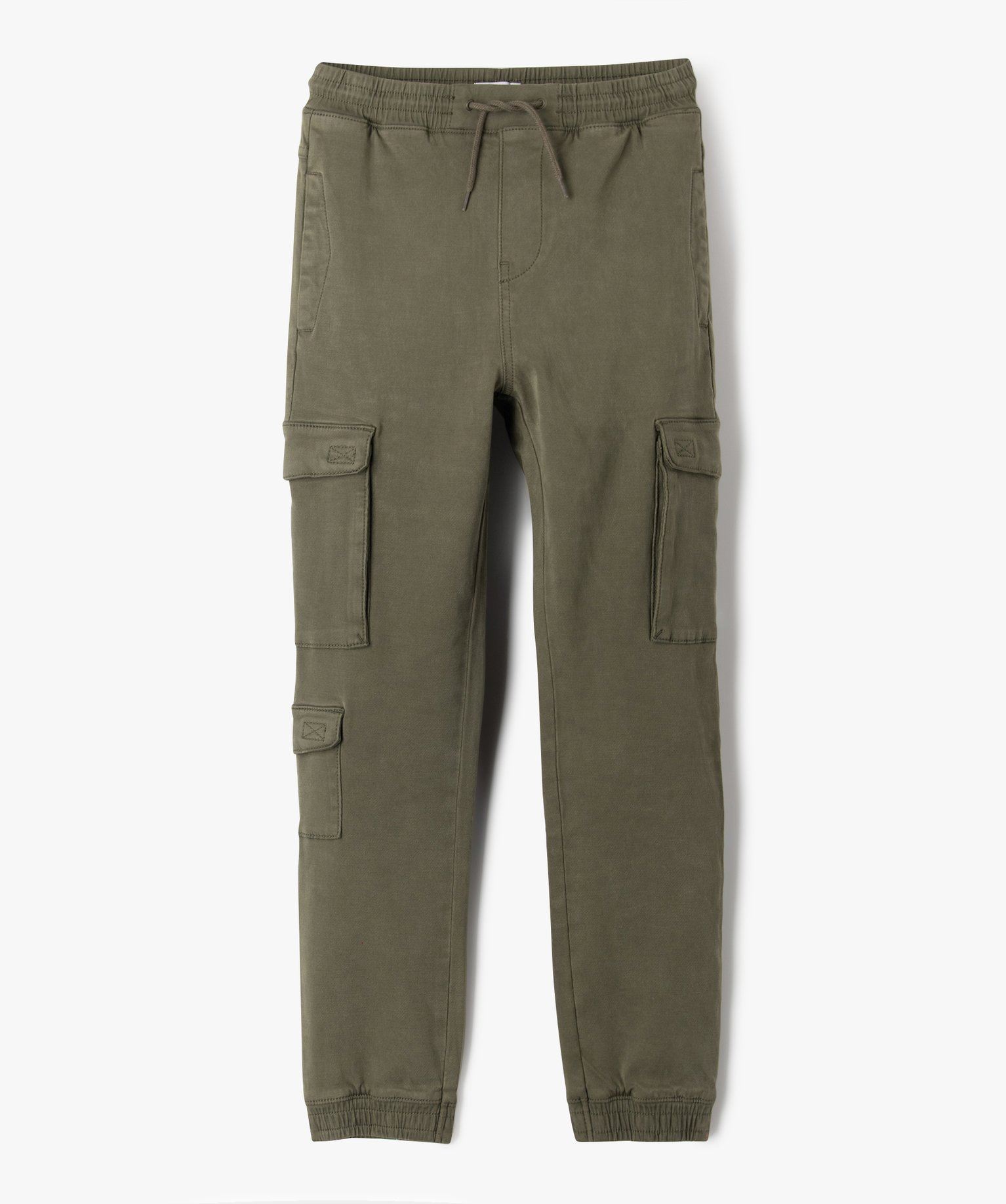 pantalon cargo style jogger garcon kaki standard pantalons garcon