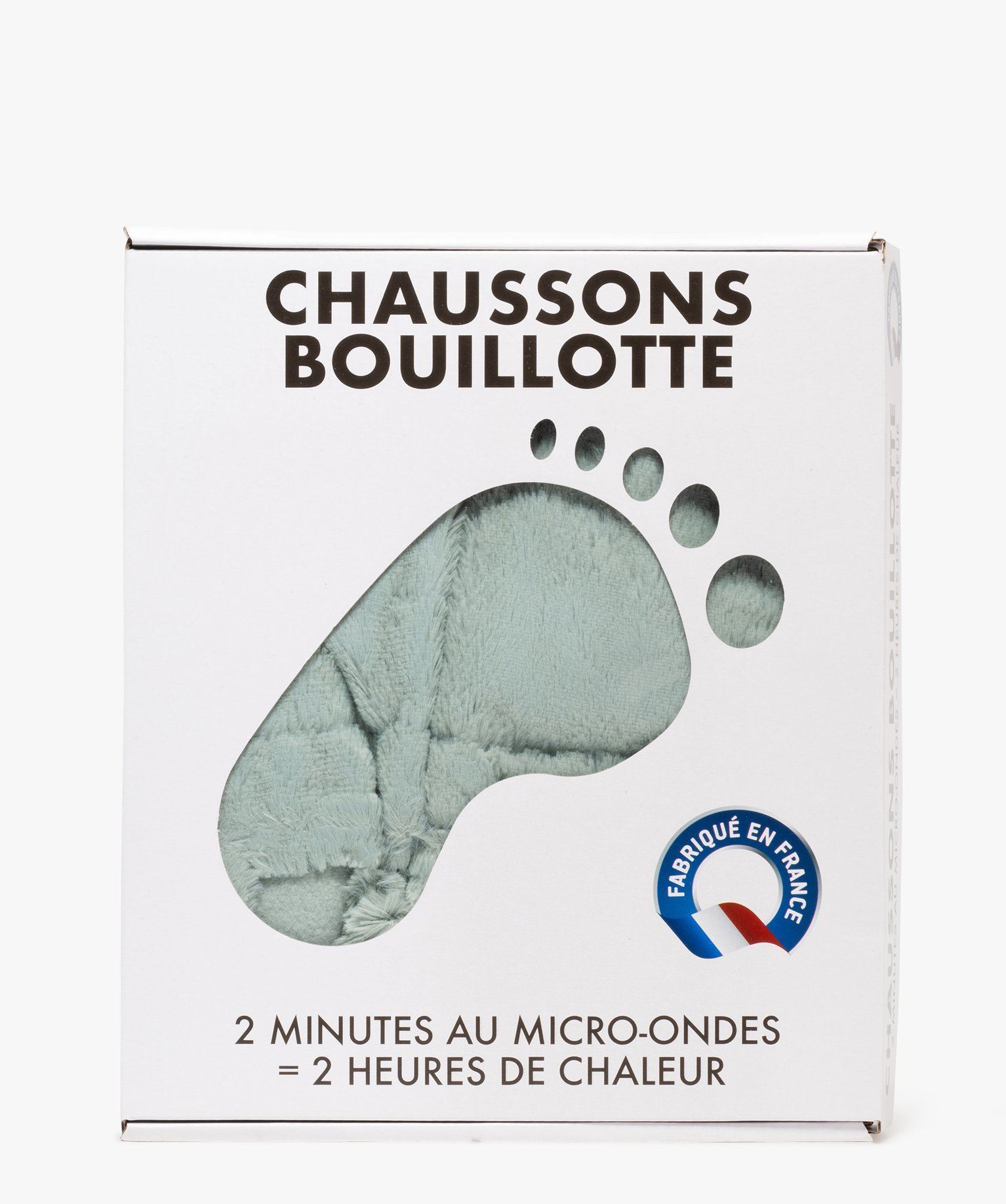 chaussons bouillotte a chauffer au micro-ondes vert autres accessoires