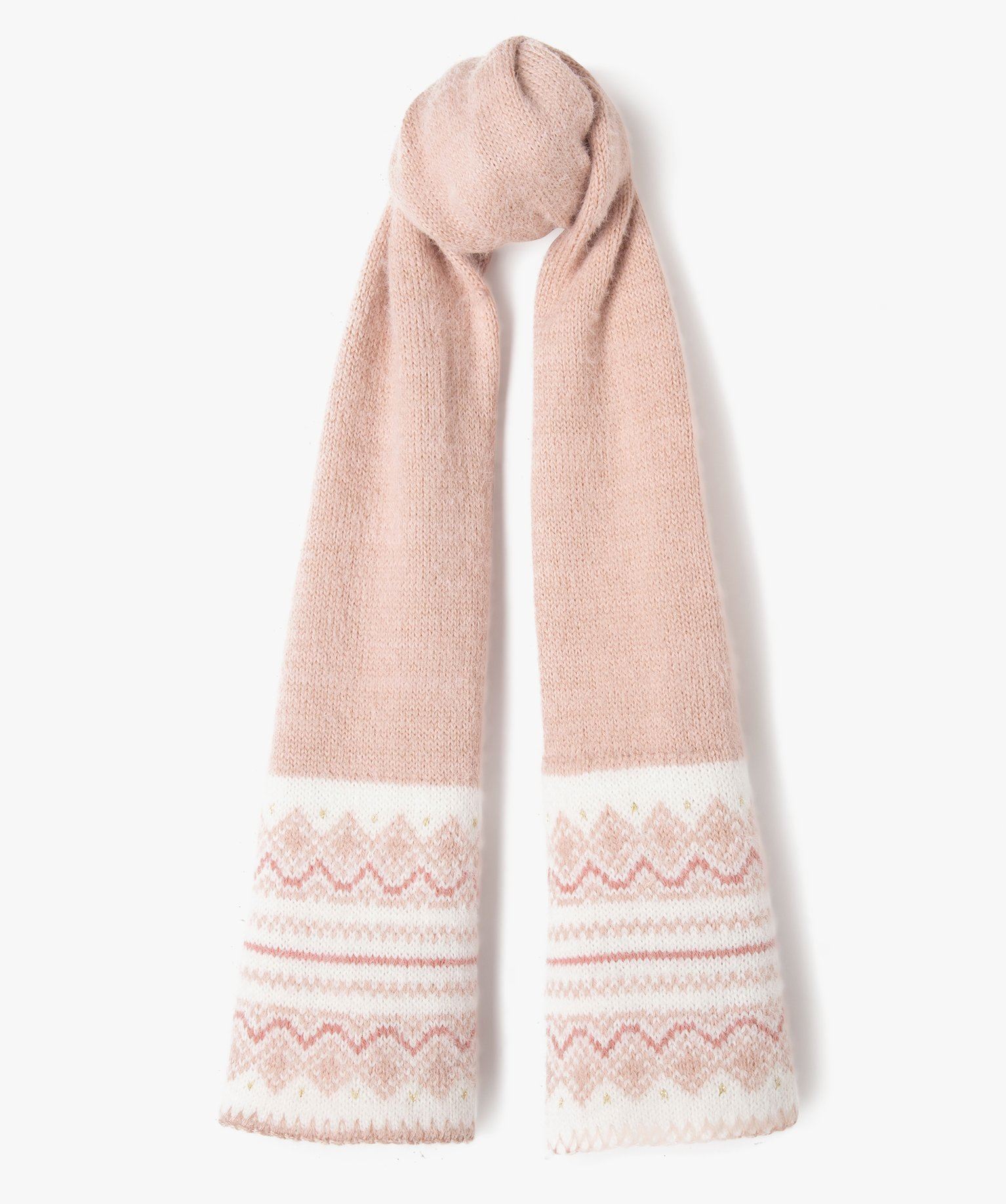 echarpe douce avec touches pailletees fille rose standard foulards echarpes et gants