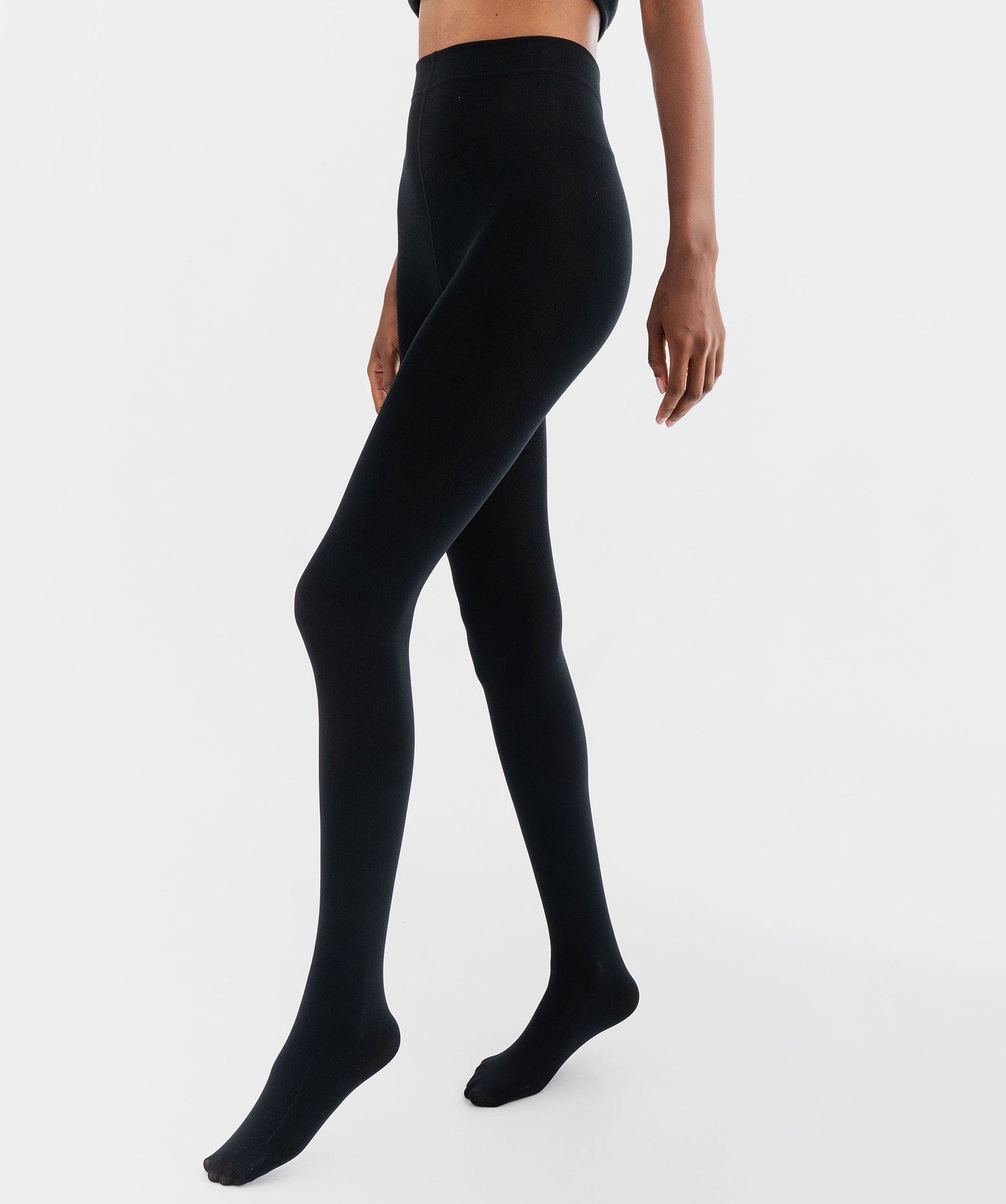collant thermique interieur polaire femme noir standard collants