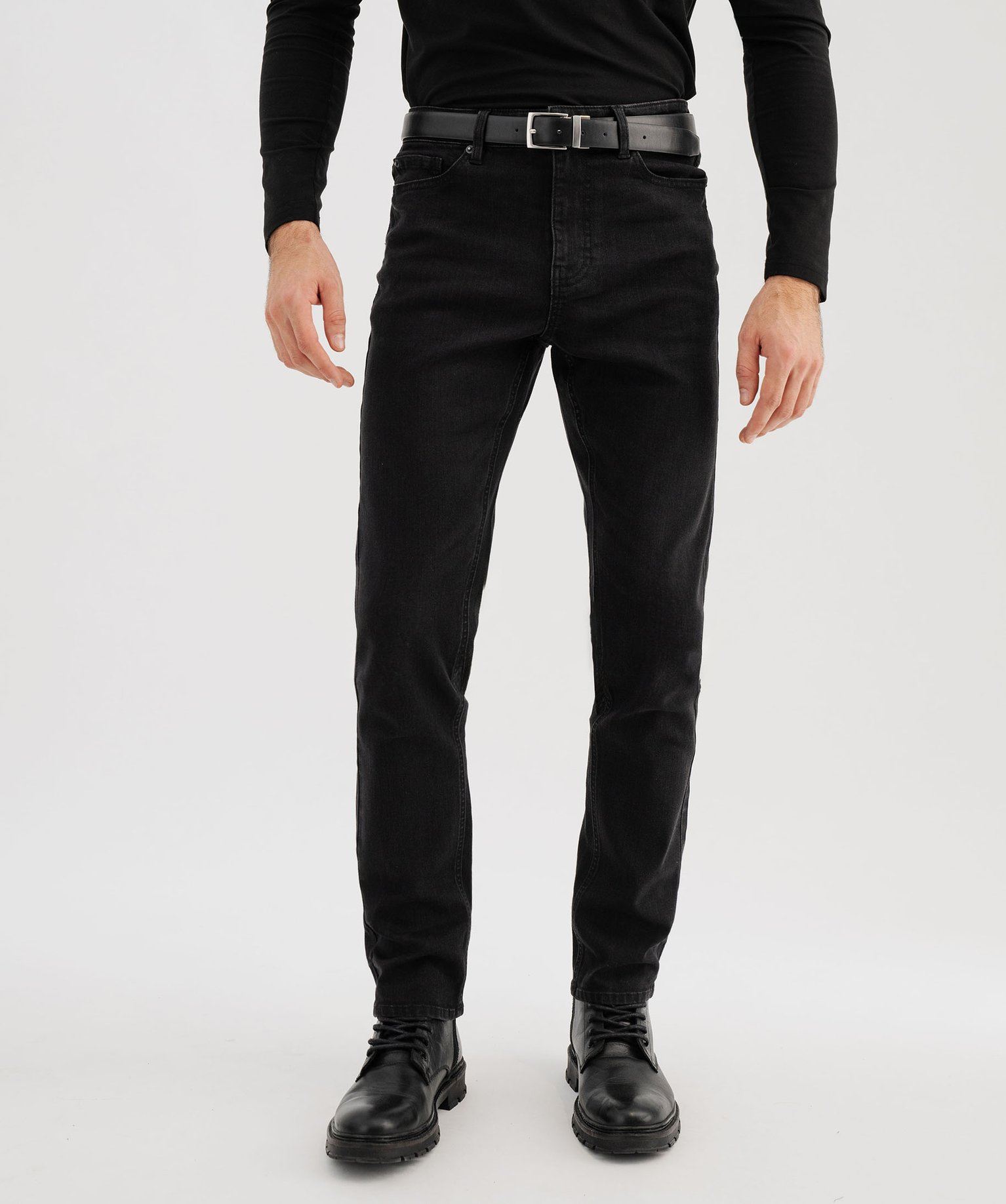 jean slim en denim de coton stretch homme noir standard