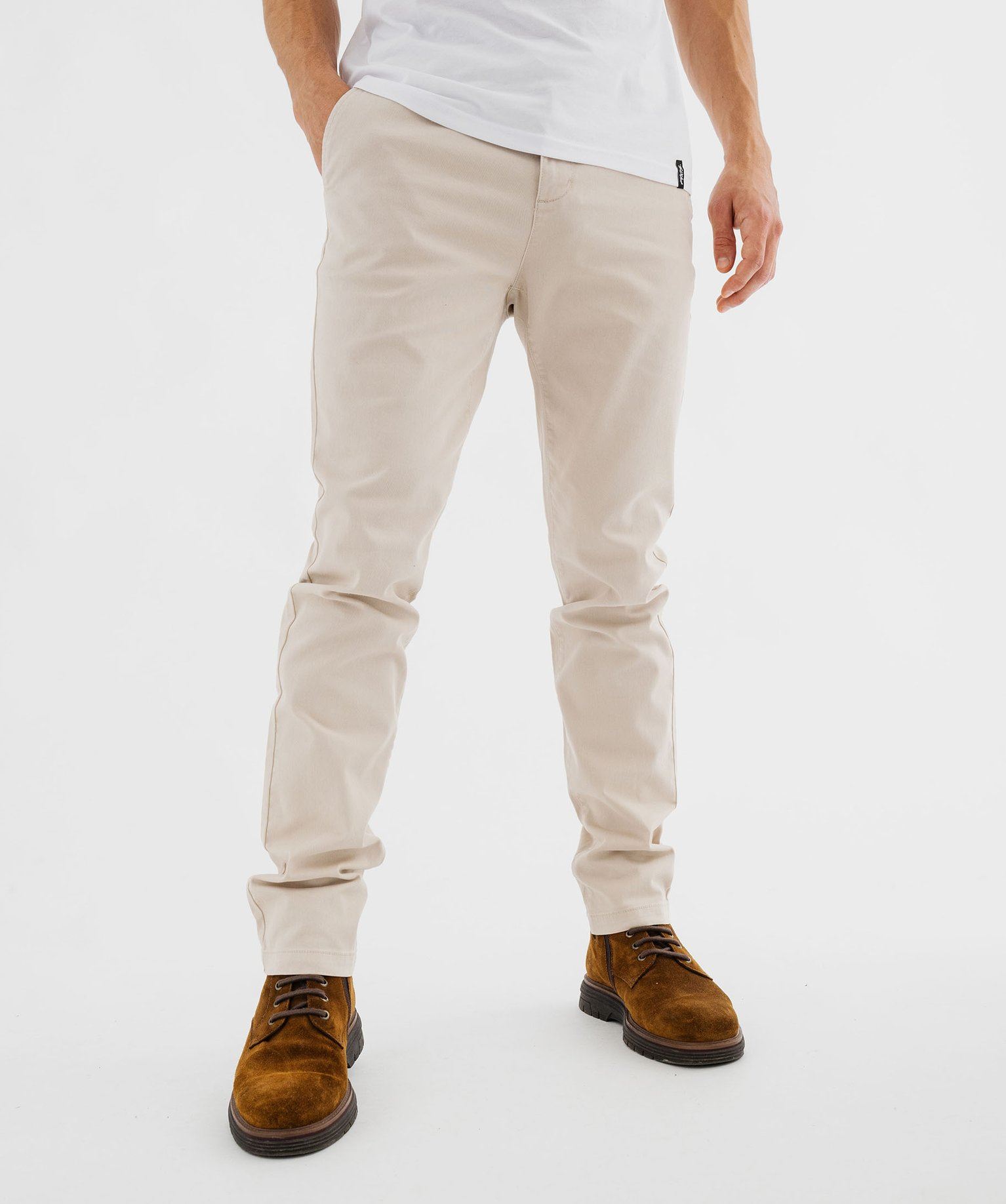pantalon chino coupe slim homme beige