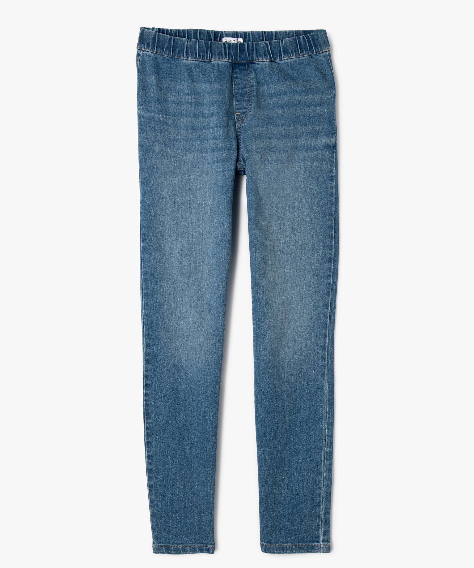 jegging confortable a taille elastique femme bleu