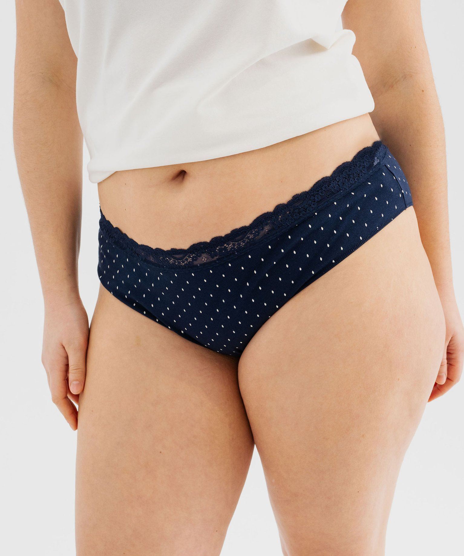 Grande Taille Slips Femmes Coton Slip En Coton Stretch Avec Taille - Main Image