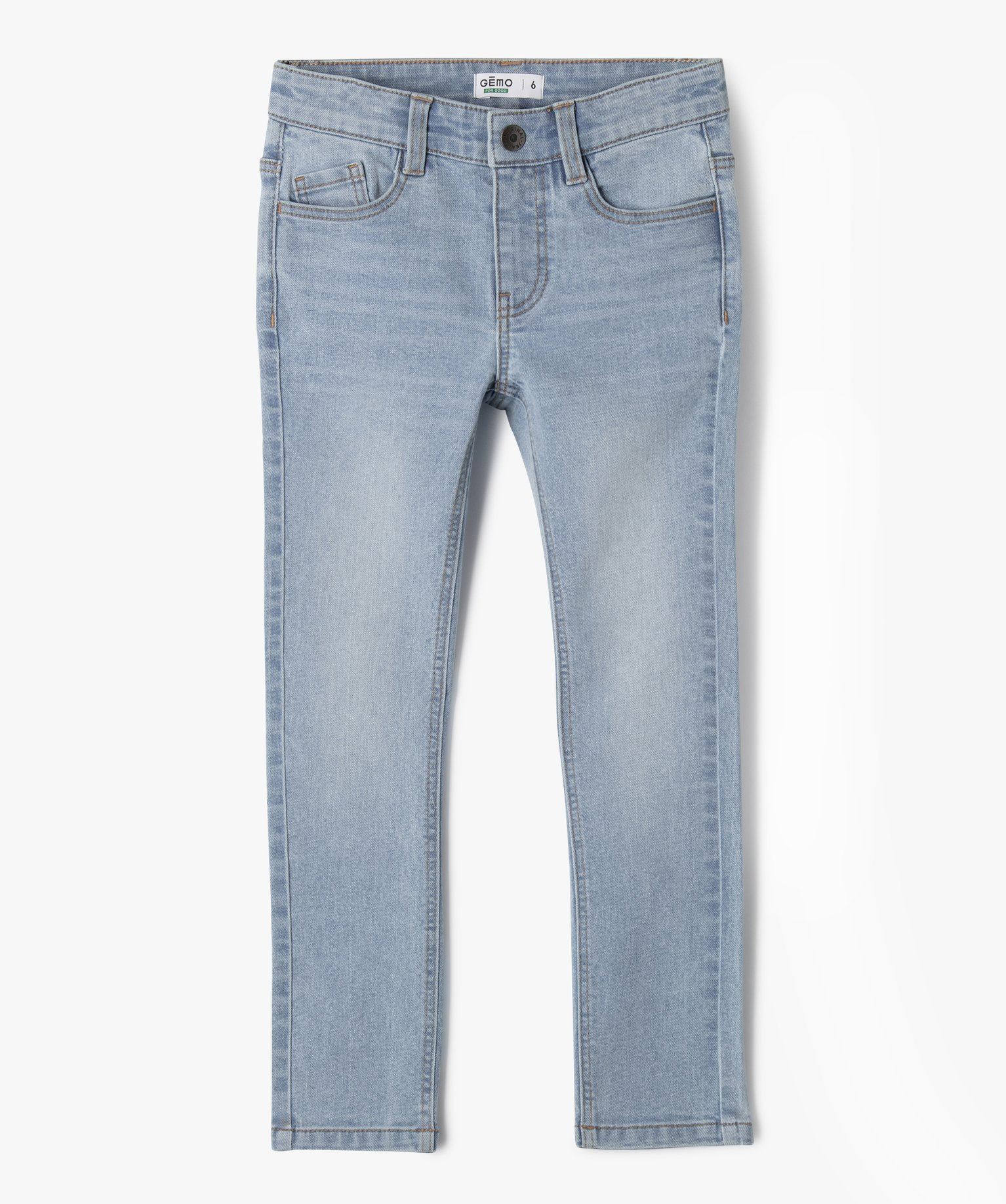 jean slim extensible a taille reglable garcon blanc chine jeans