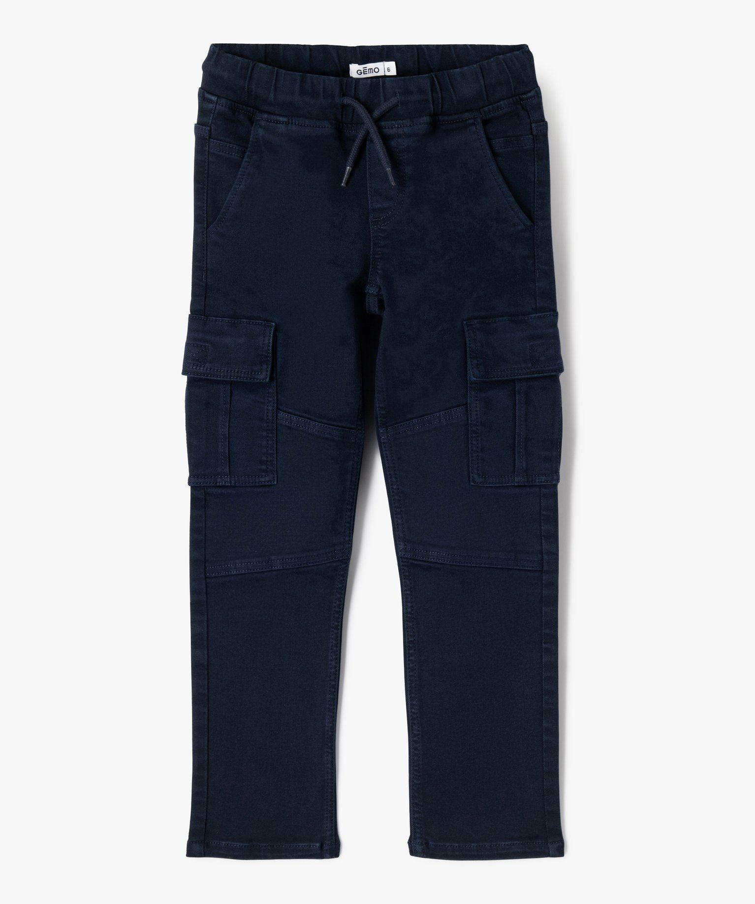 pantalon cargo 6 poches garcon navy pantalons